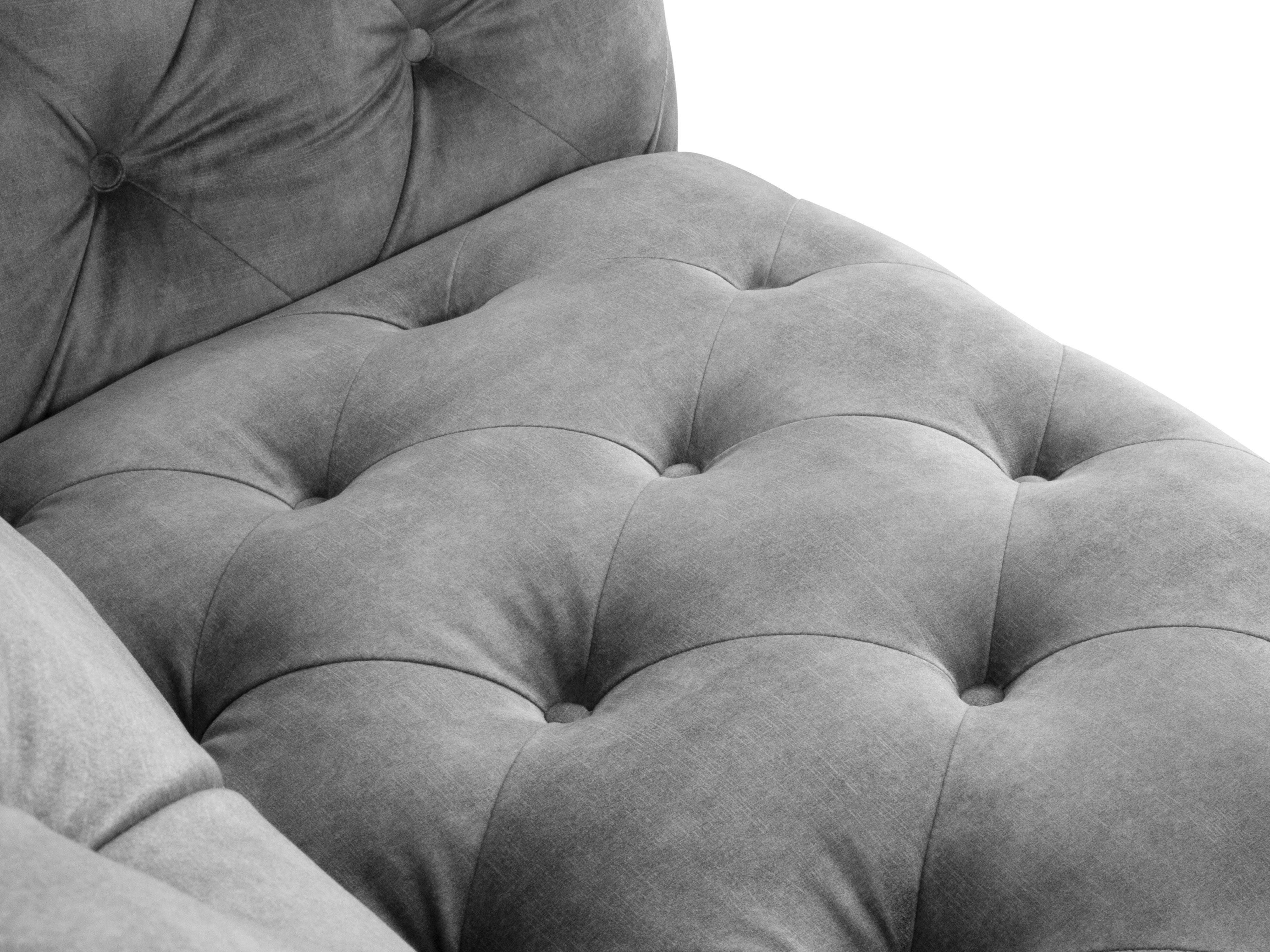 Sofa aksamitna 4-osobowa LOGE szary Windsor & Co Eye on Design
