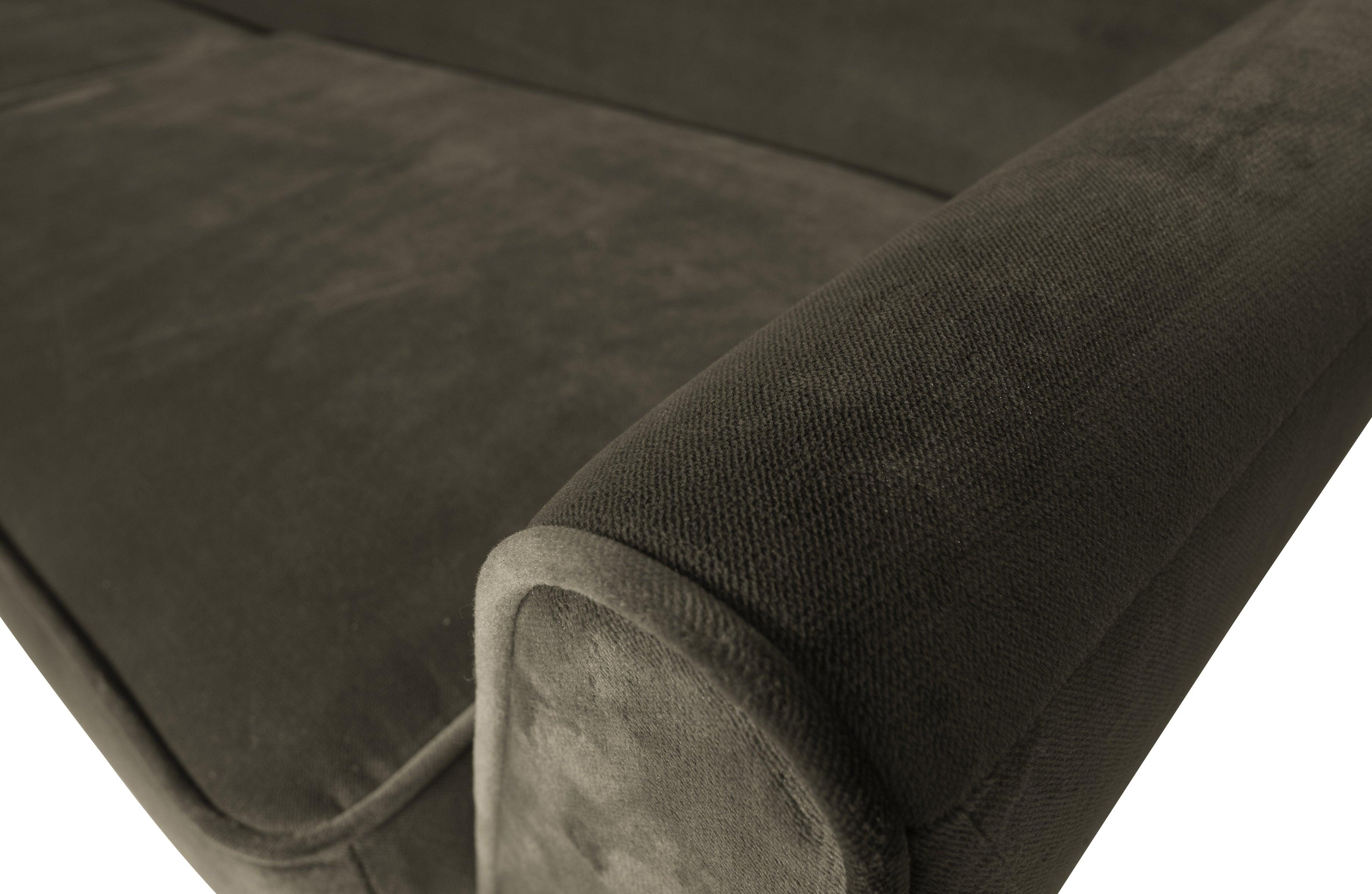 Sofa aksamitna 4-osobowa ROCCO oliwkowy Woood Eye on Design