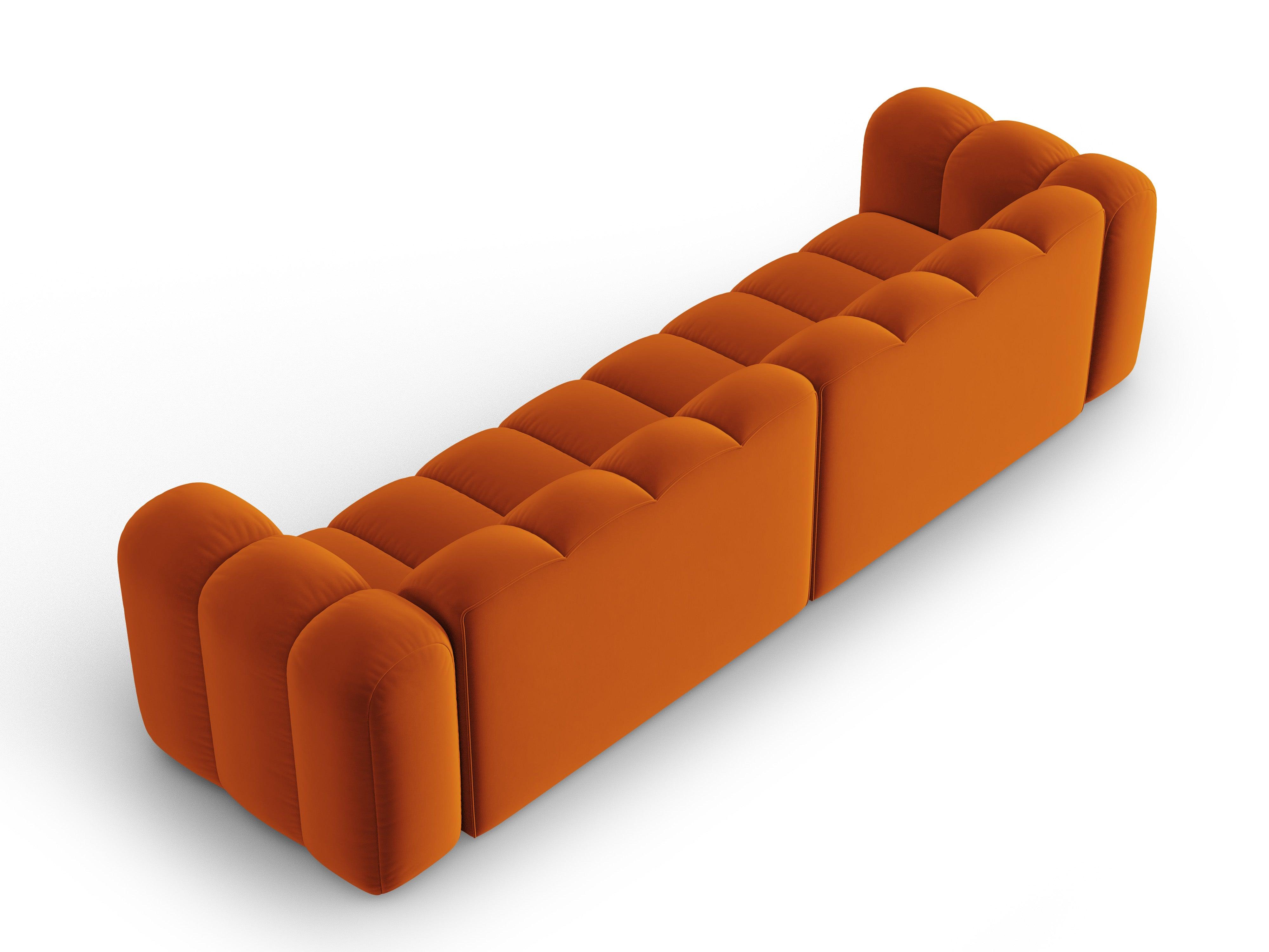 Sofa aksamitna 4-osobowa SKYLER ceglany Interieurs 86 Eye on Design