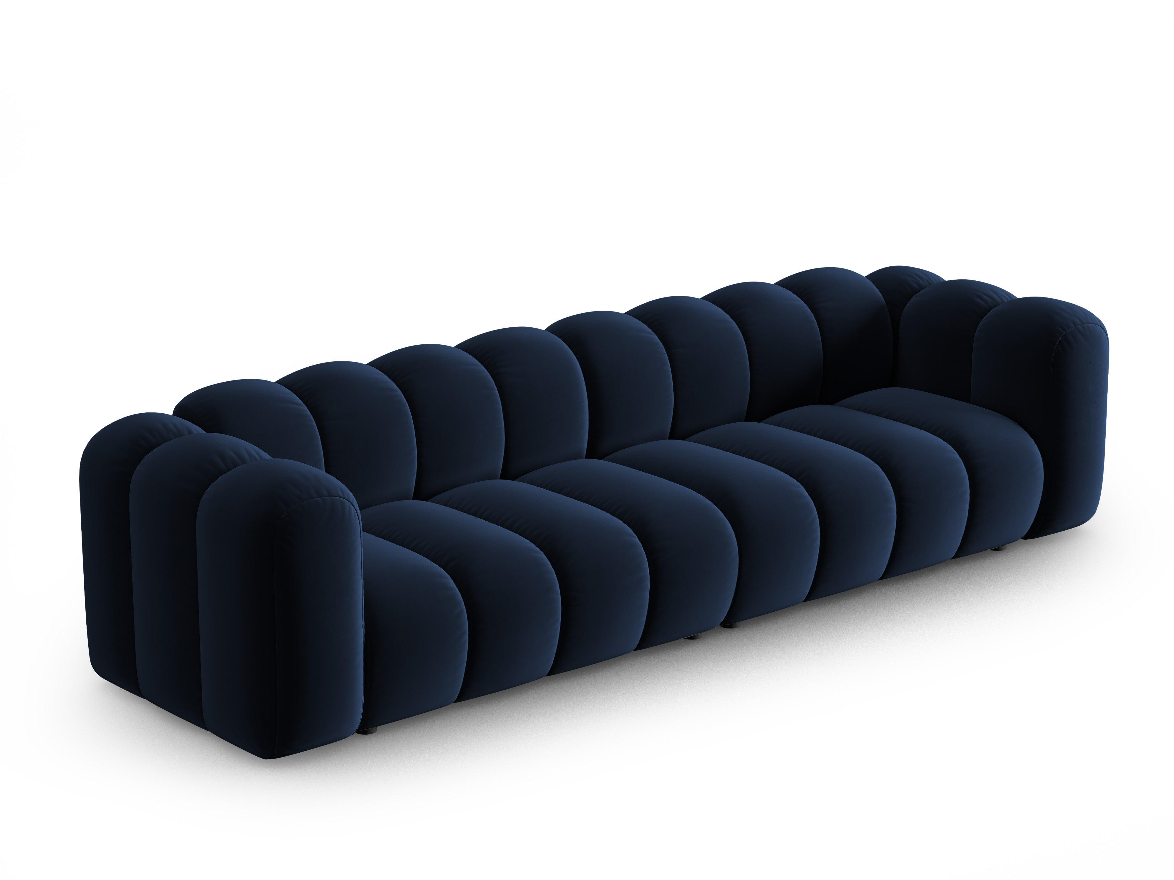 Sofa aksamitna 4-osobowa SKYLER granatowy Interieurs 86 Eye on Design