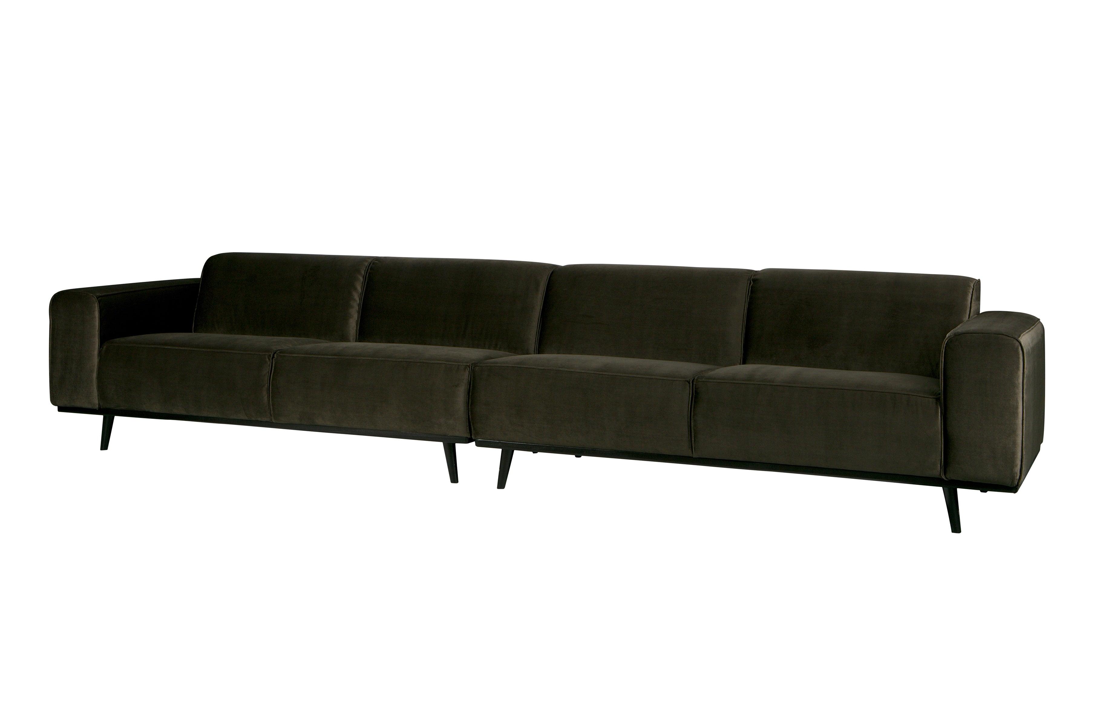 Sofa aksamitna 4-osobowa STATEMENT ciemnozielony Be Pure Eye on Design