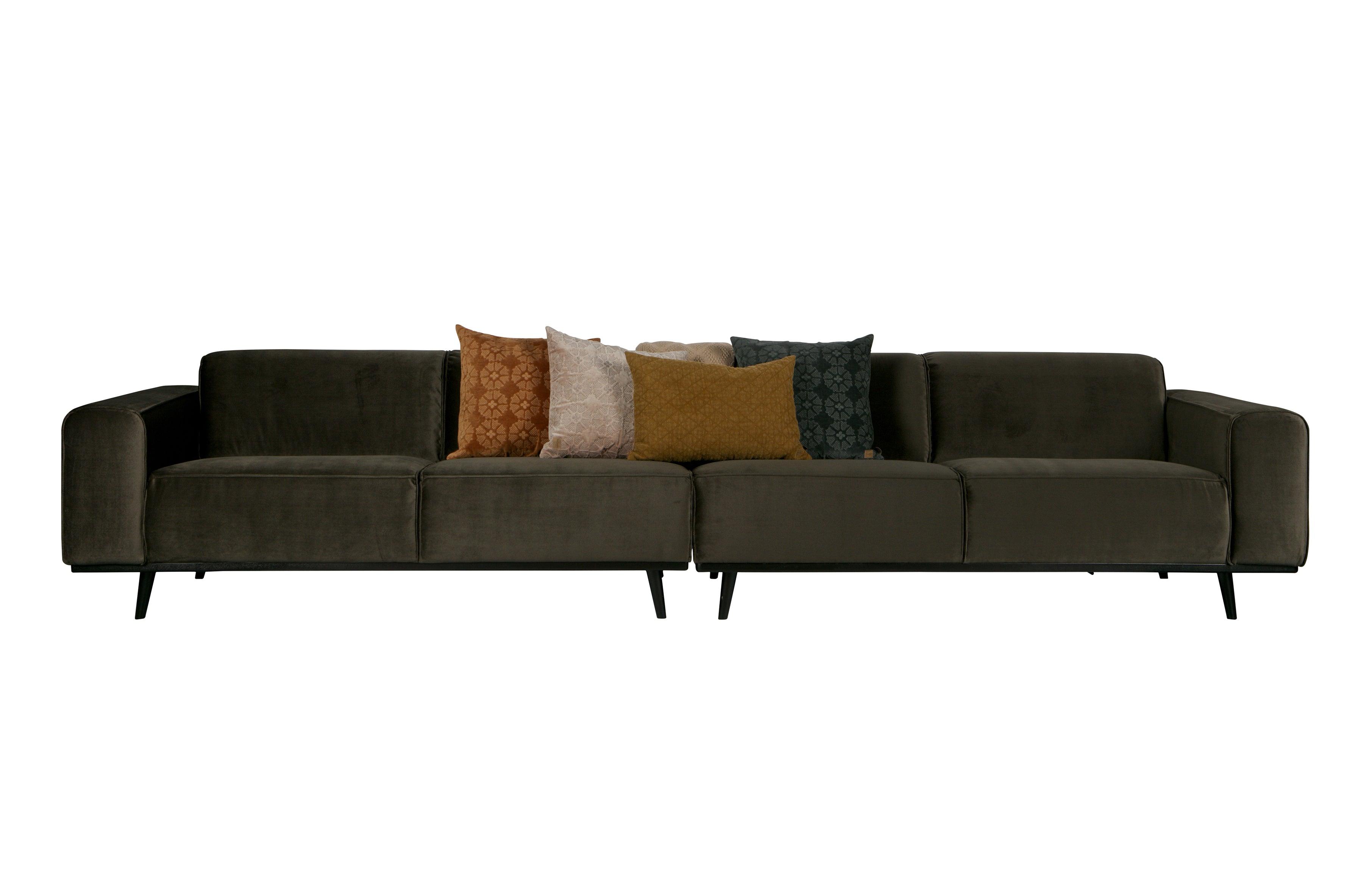 Sofa aksamitna 4-osobowa STATEMENT ciemnozielony Be Pure Eye on Design