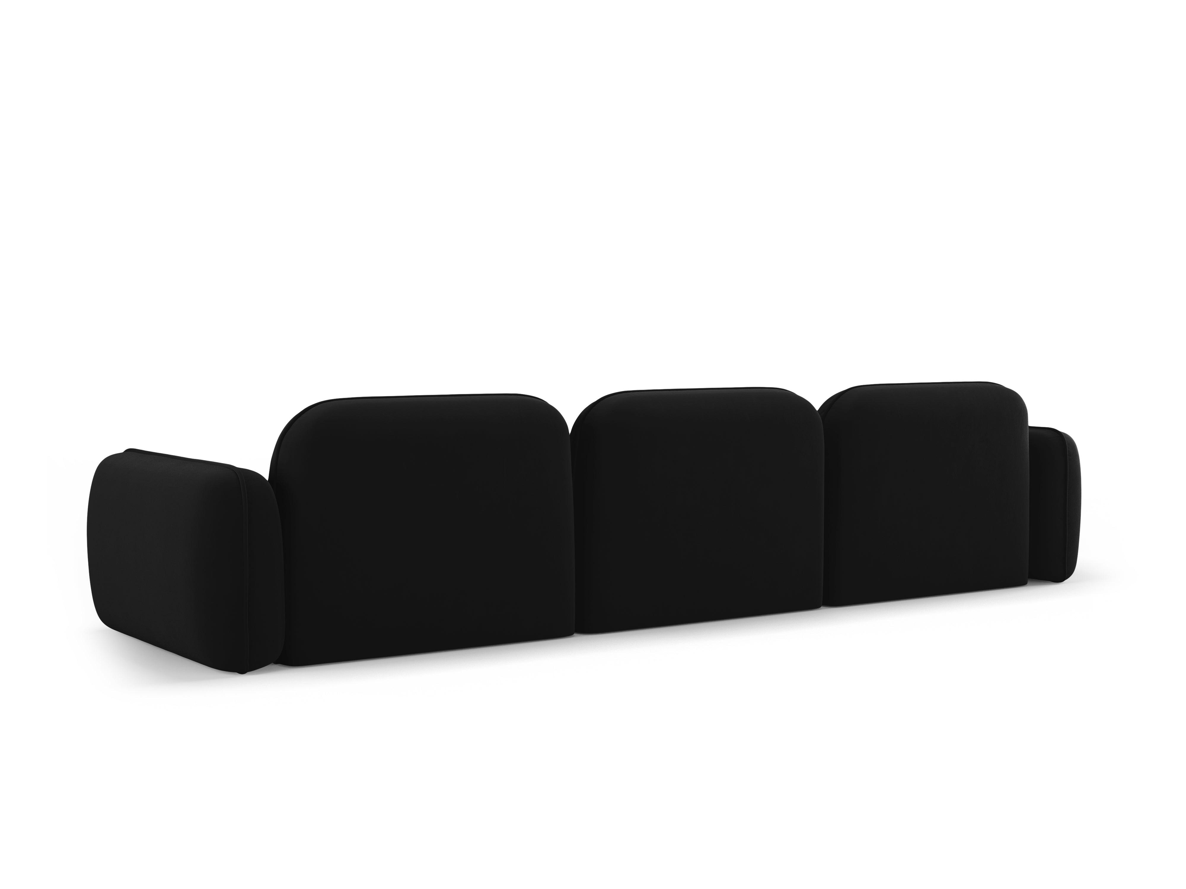 Sofa modułowa aksamitna 4-osobowa SYDNEY czarny Cosmopolitan Design Eye on Design