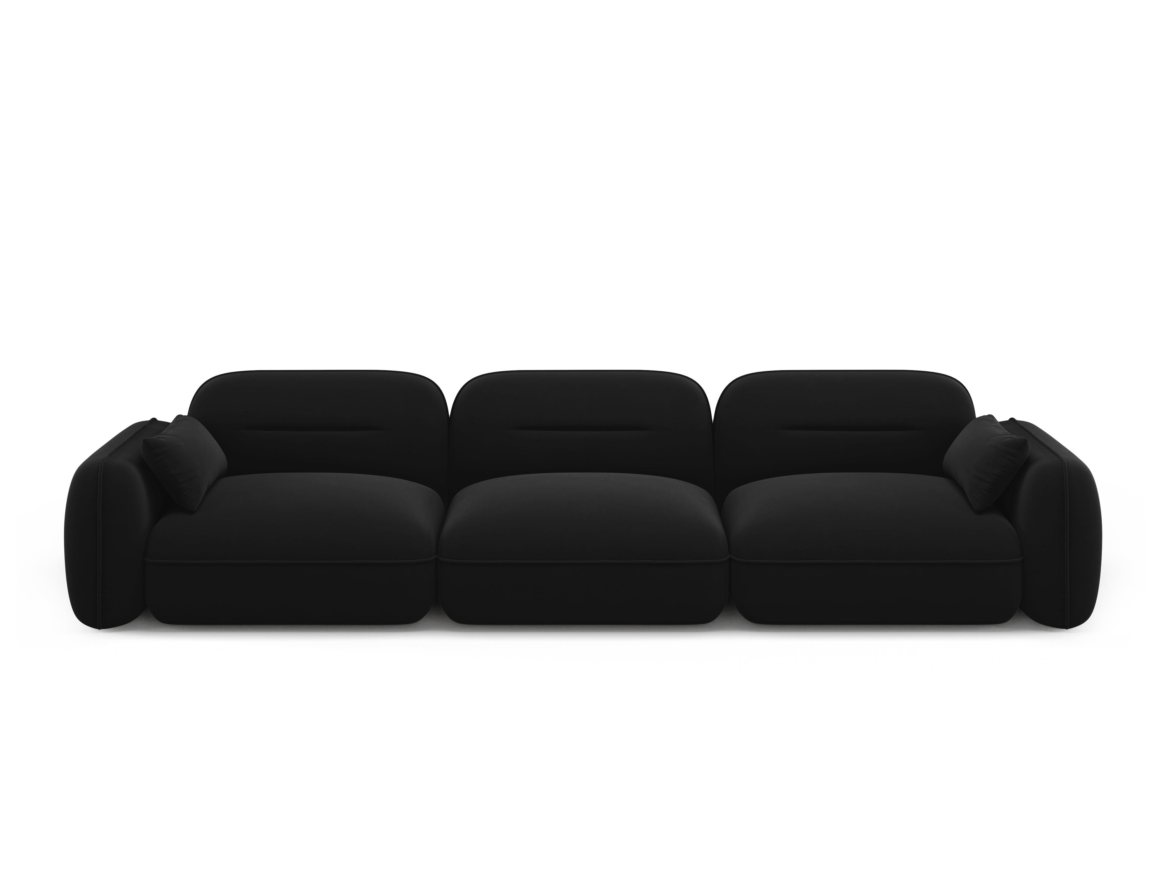 Sofa modułowa aksamitna 4-osobowa SYDNEY czarny Cosmopolitan Design Eye on Design
