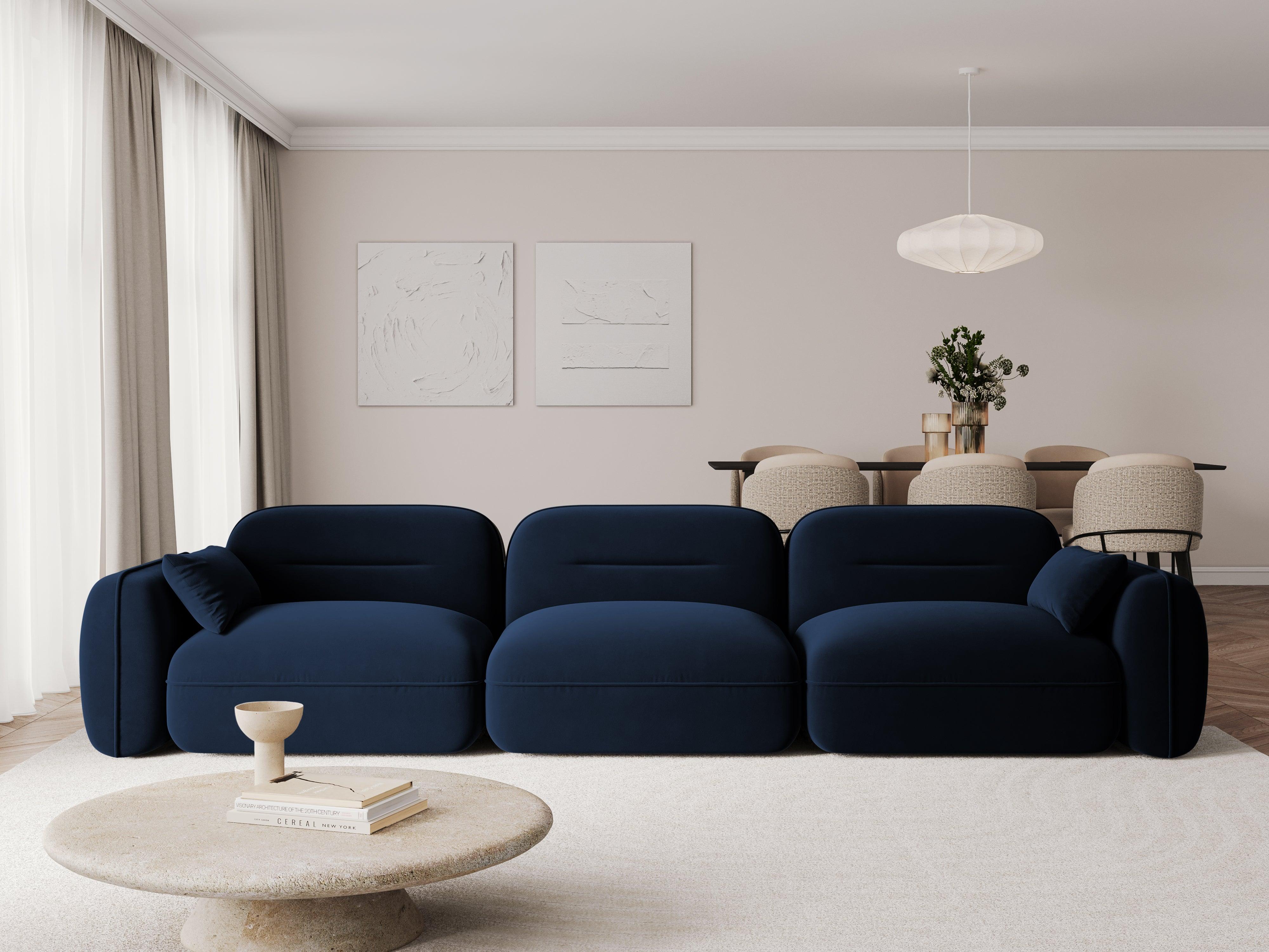 Sofa modułowa aksamitna 4-osobowa SYDNEY granat królewski Cosmopolitan Design Eye on Design