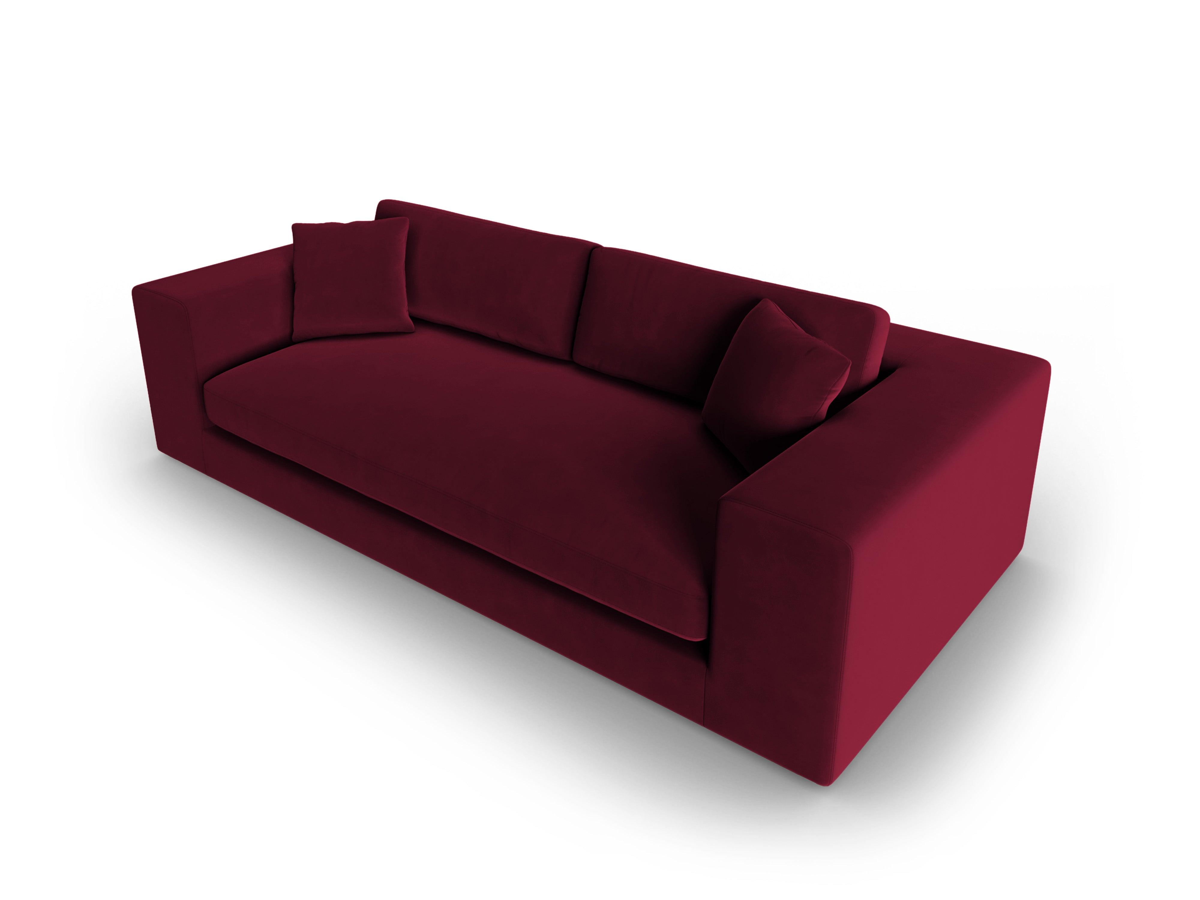 Sofa aksamitna 4-osobowa TENDANCE bordowy CXL by Christian Lacroix Eye on Design