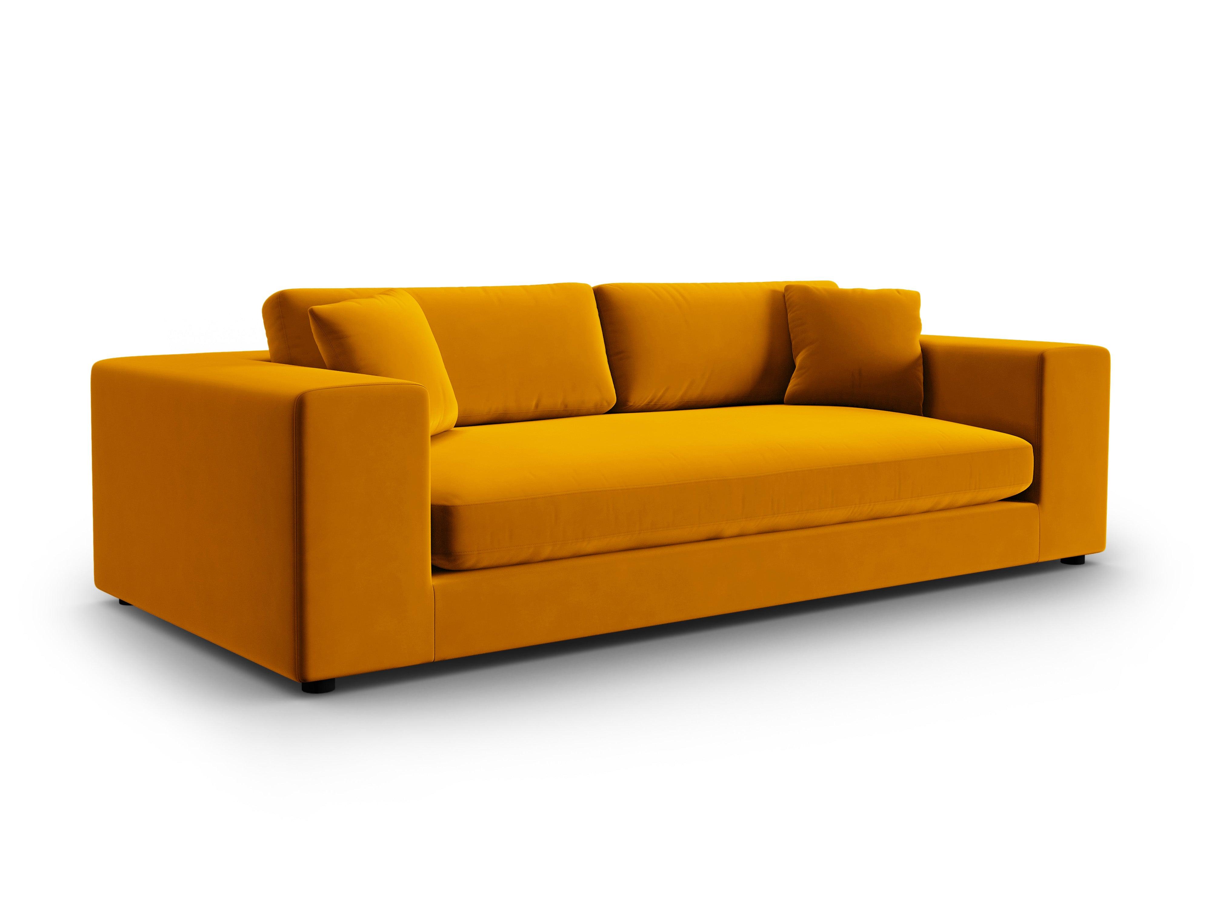 Sofa aksamitna 4-osobowa TENDANCE musztardowy CXL by Christian Lacroix Eye on Design