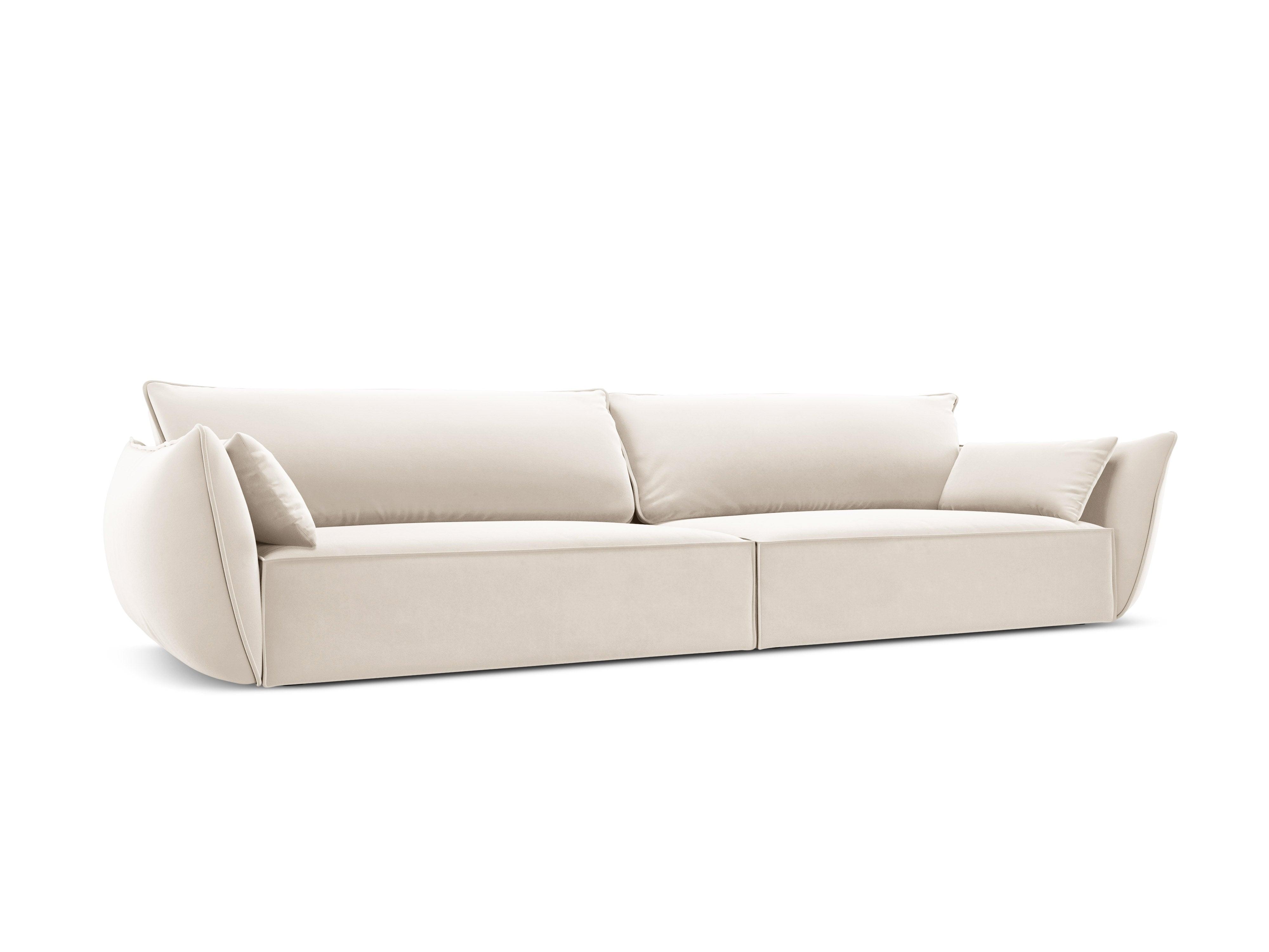 Sofa aksamitna 4-osobowa VANDA beżowy Mazzini Sofas Eye on Design