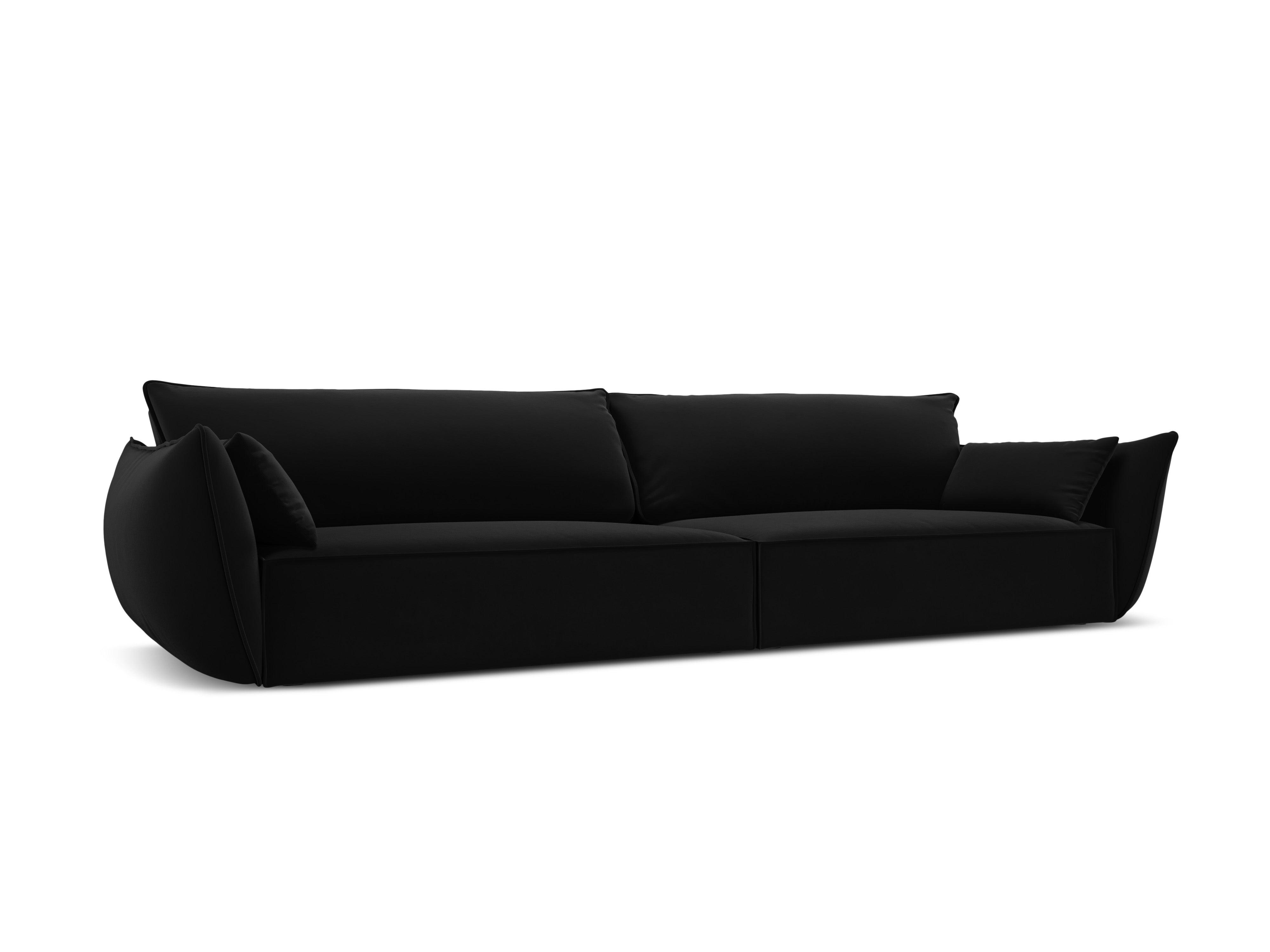 Sofa aksamitna 4-osobowa VANDA czarny Mazzini Sofas Eye on Design