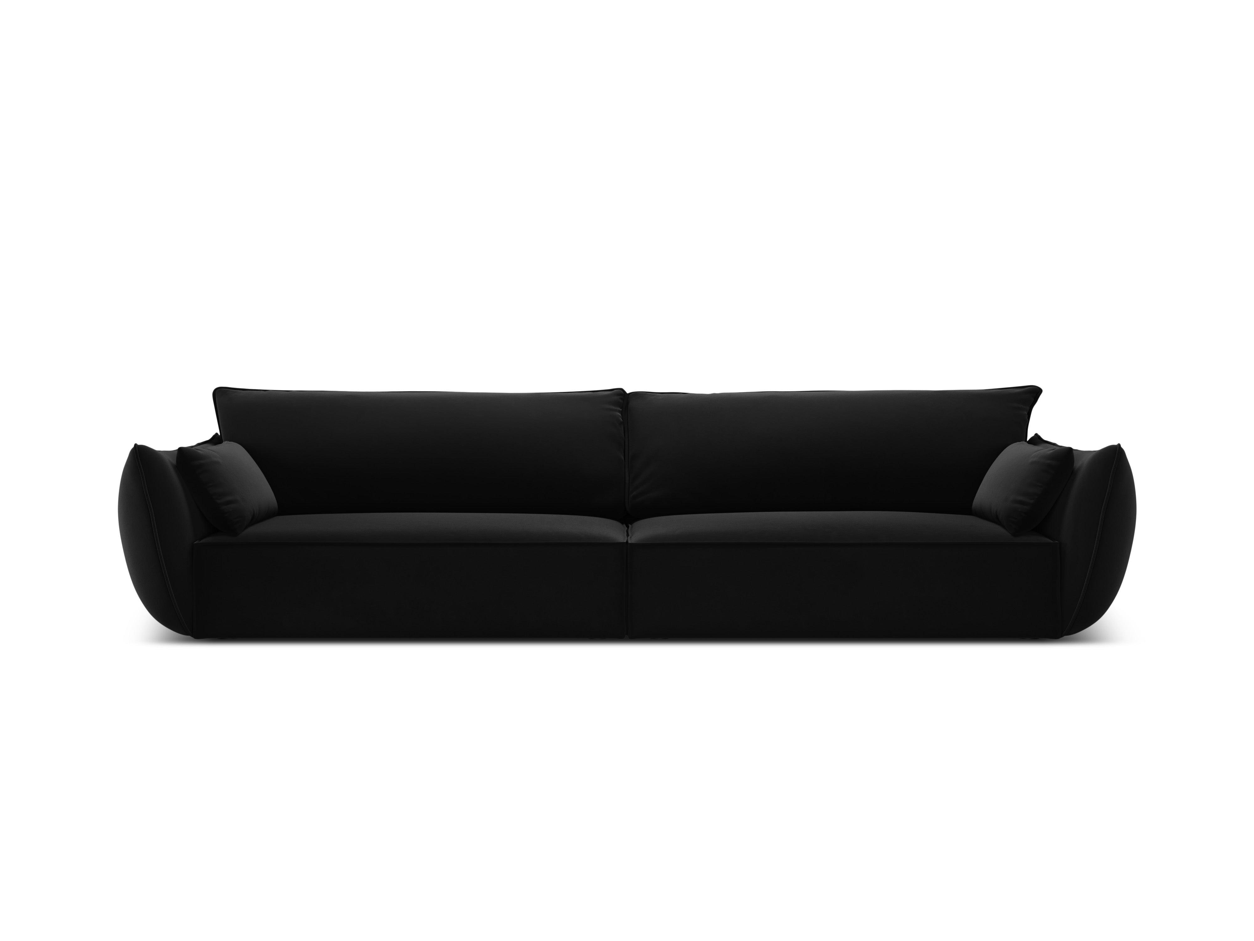 Sofa aksamitna 4-osobowa VANDA czarny Mazzini Sofas Eye on Design