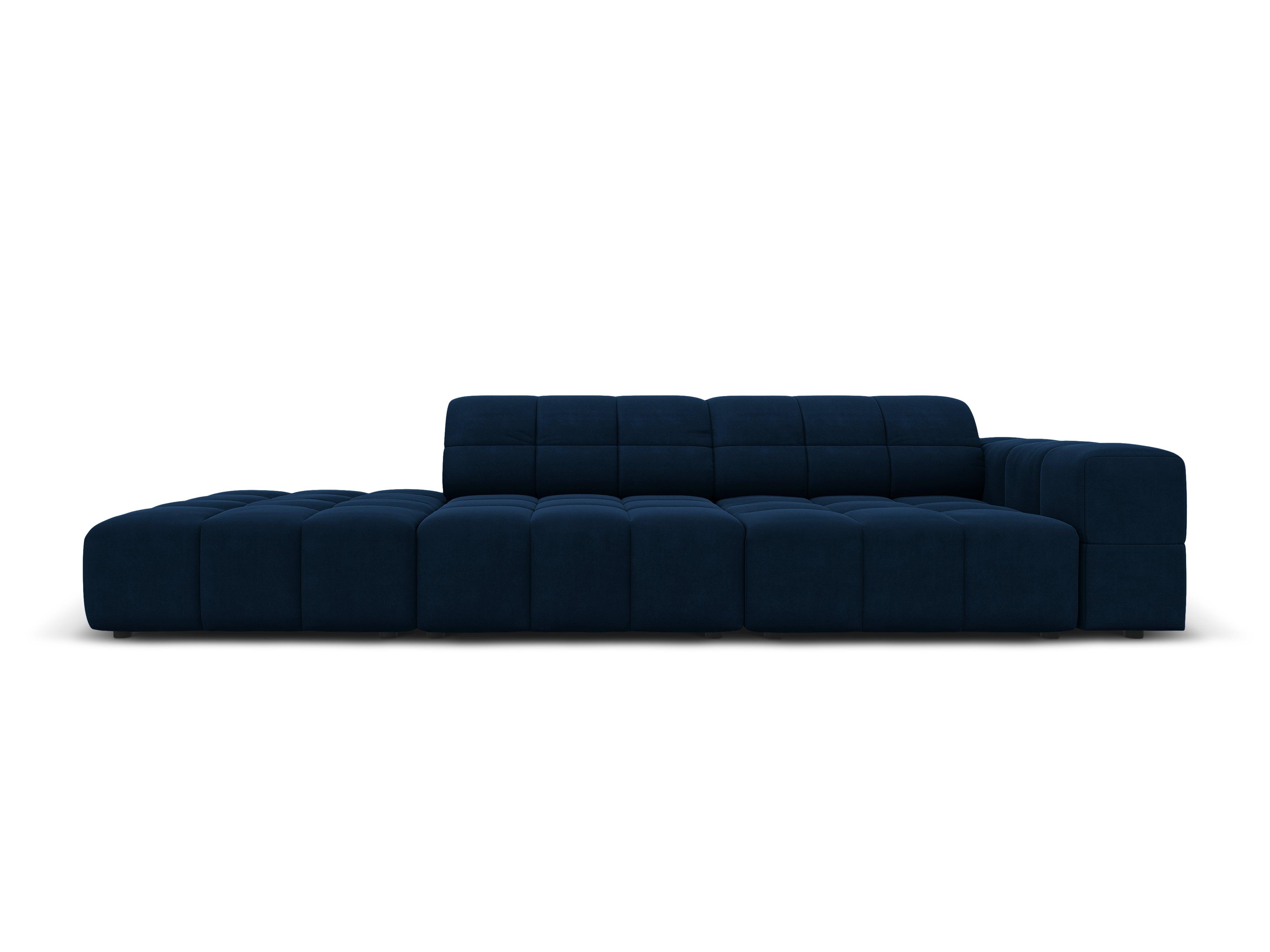 Sofa aksamitna lewostronna 3-osobowa CHICAGO granat królewski Cosmopolitan Design Eye on Design