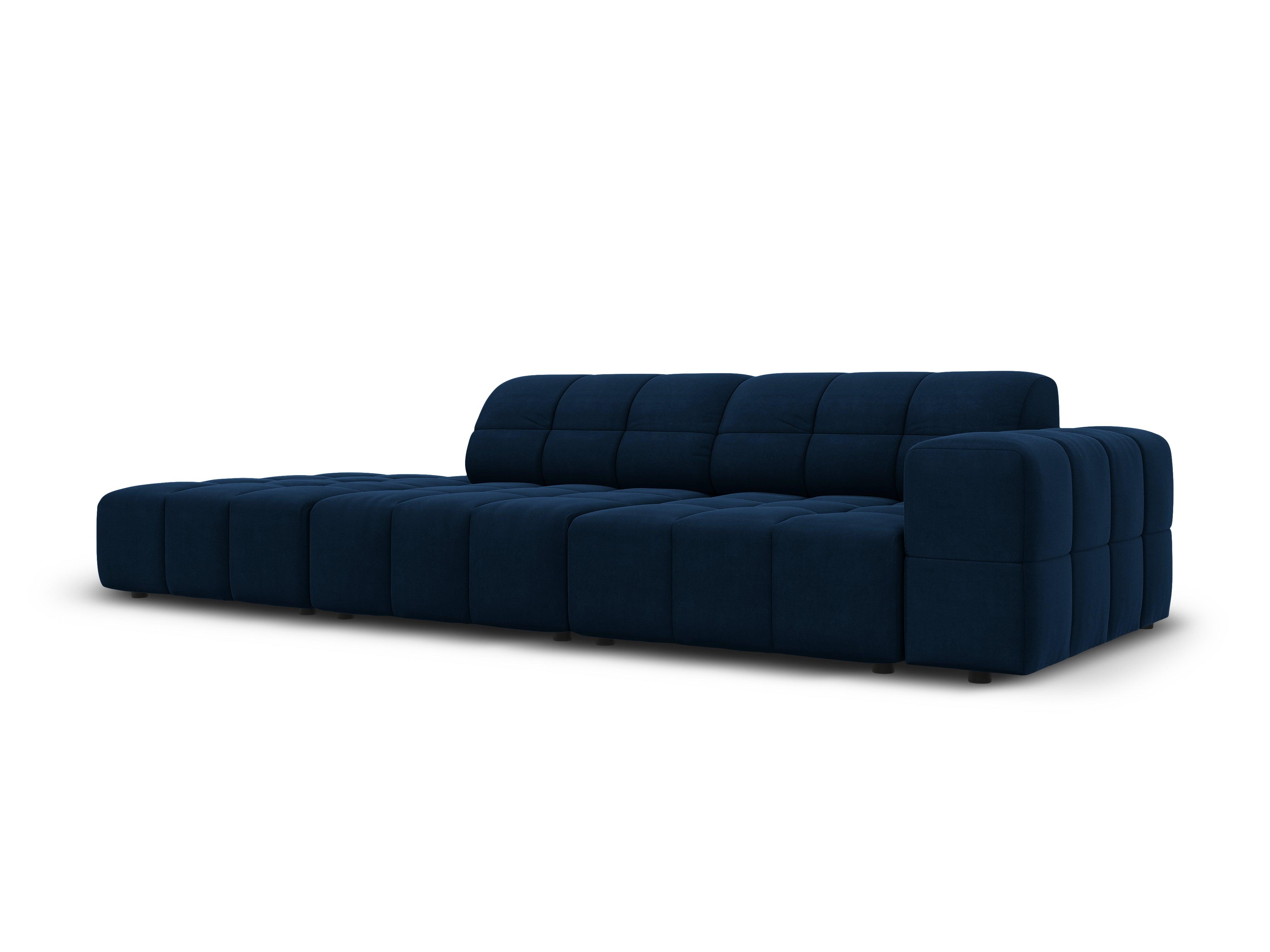 Sofa aksamitna lewostronna 3-osobowa CHICAGO granat królewski Cosmopolitan Design Eye on Design