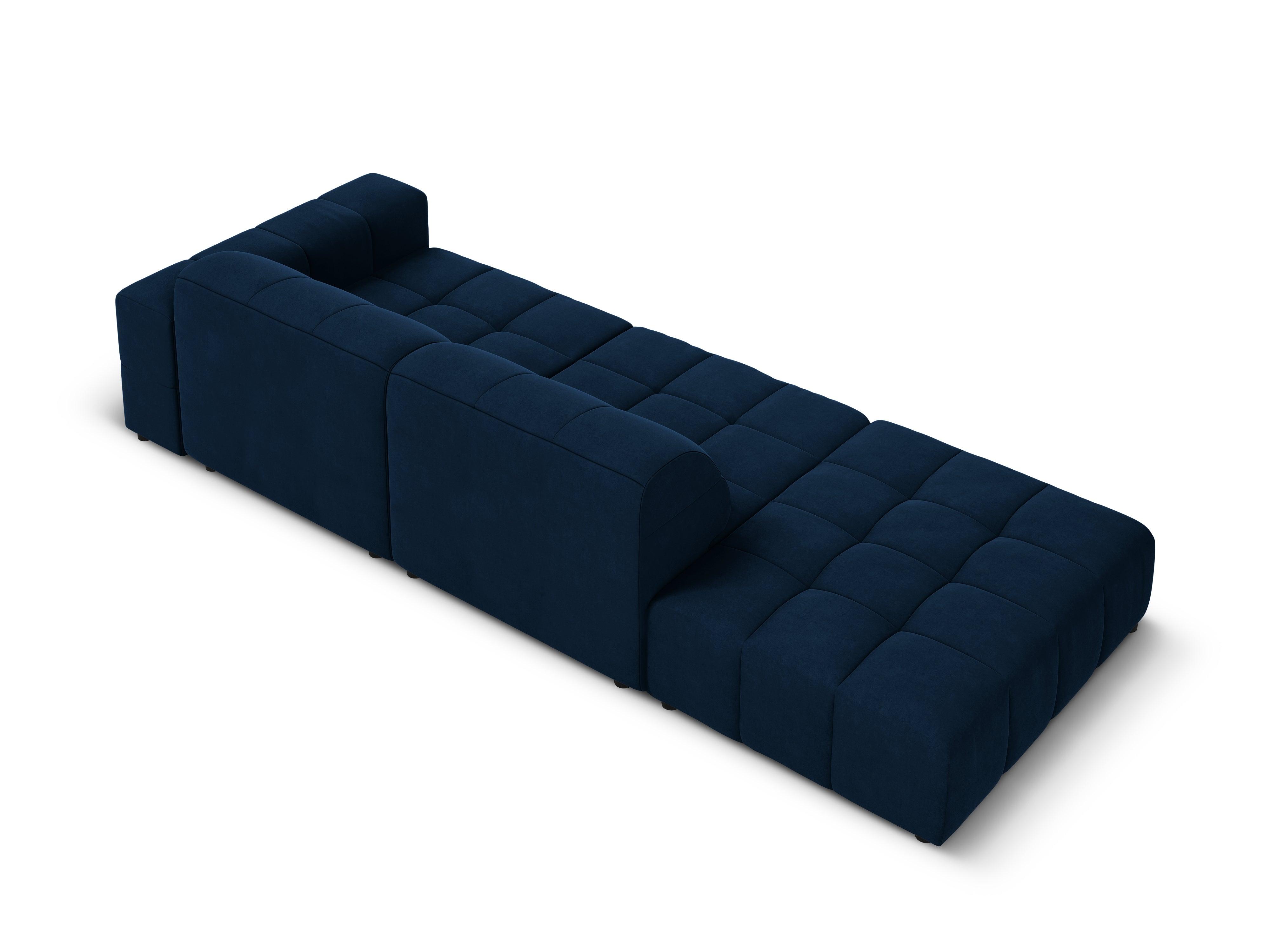 Sofa aksamitna lewostronna 3-osobowa CHICAGO granat królewski Cosmopolitan Design Eye on Design