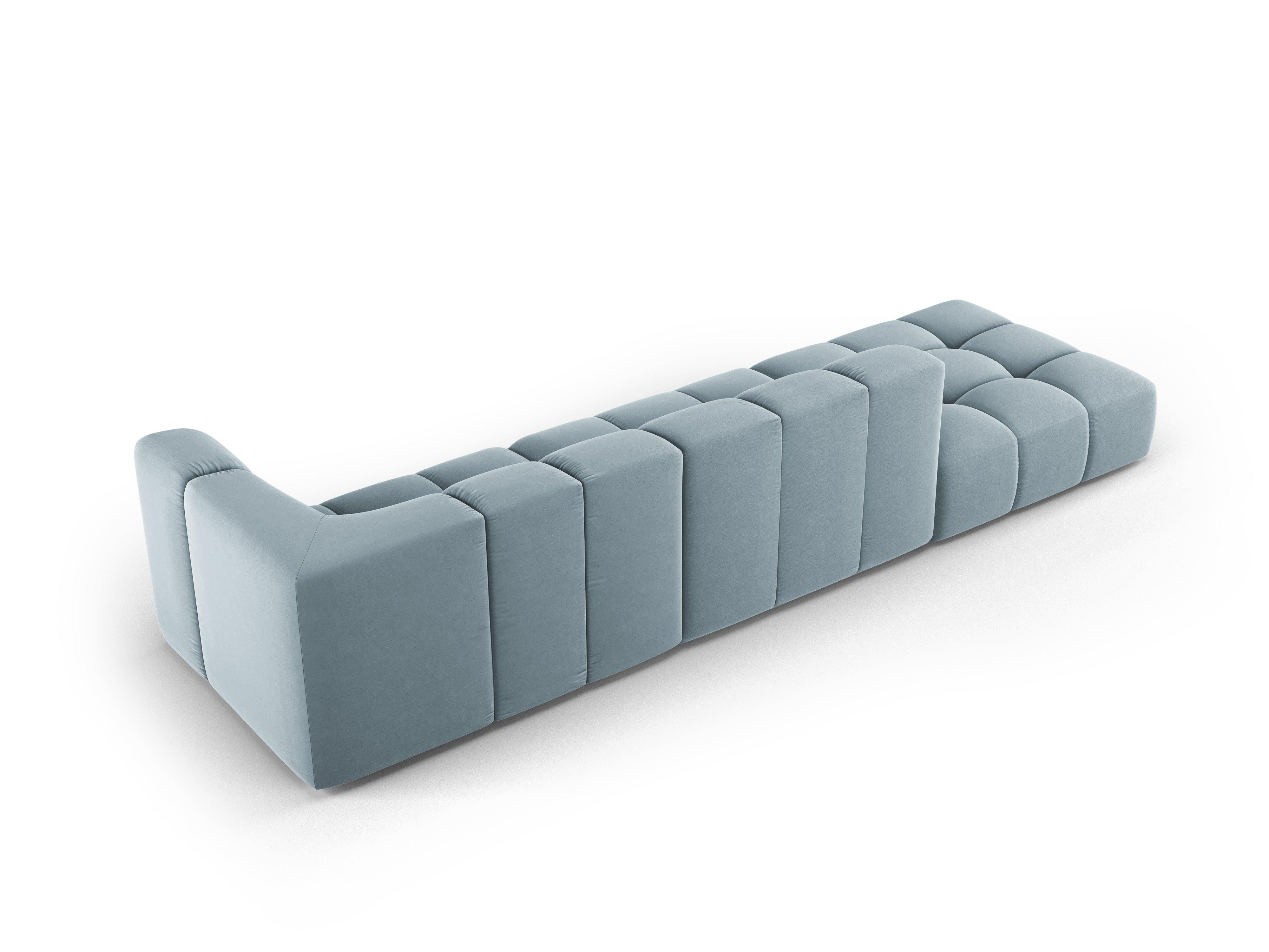 Sofa aksamitna lewostronna FRANCESCA jasnoniebieski Milo Casa Eye on Design