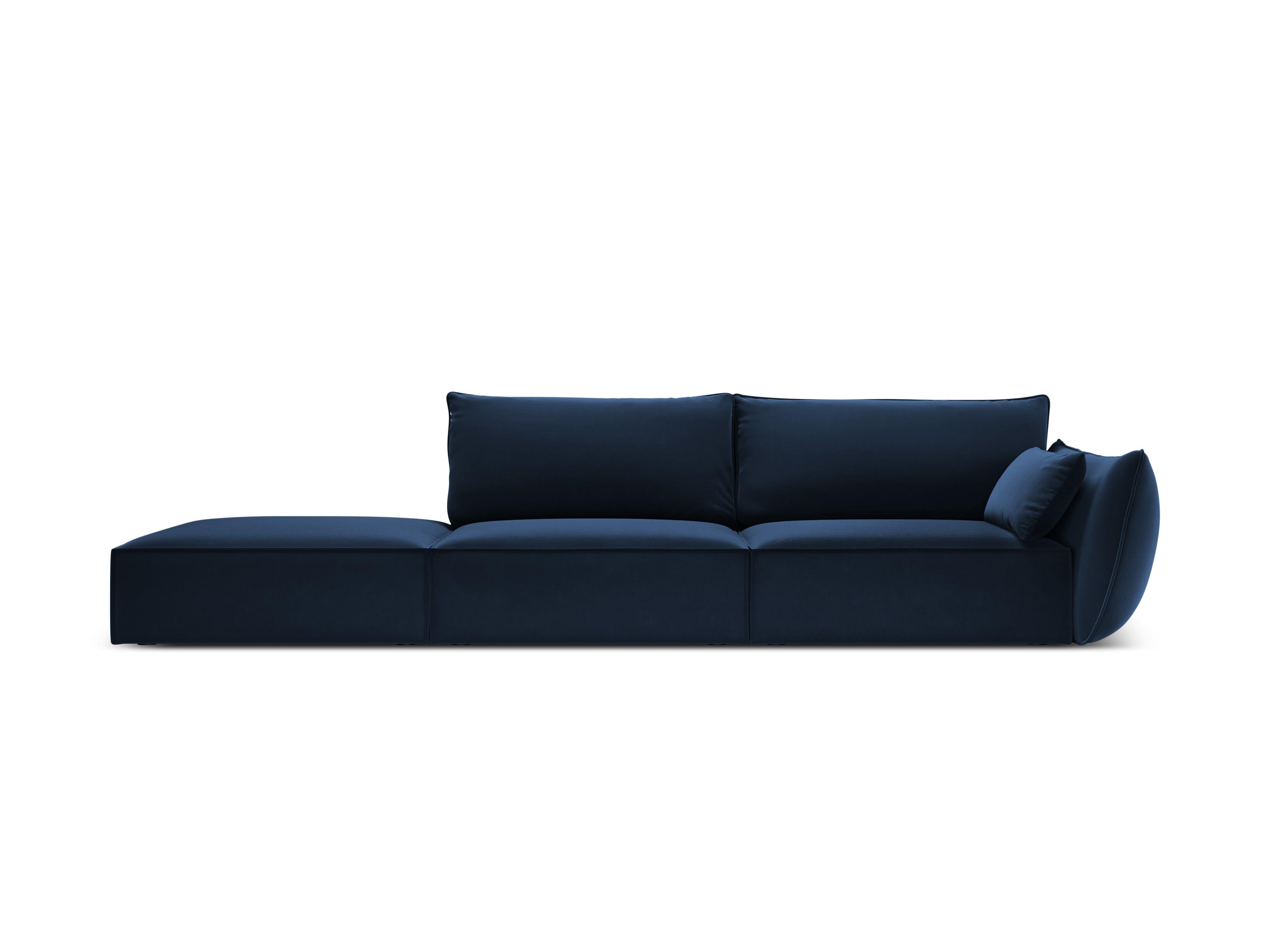 Sofa aksamitna lewostronna otwarta VANDA granatowy Mazzini Sofas Eye on Design