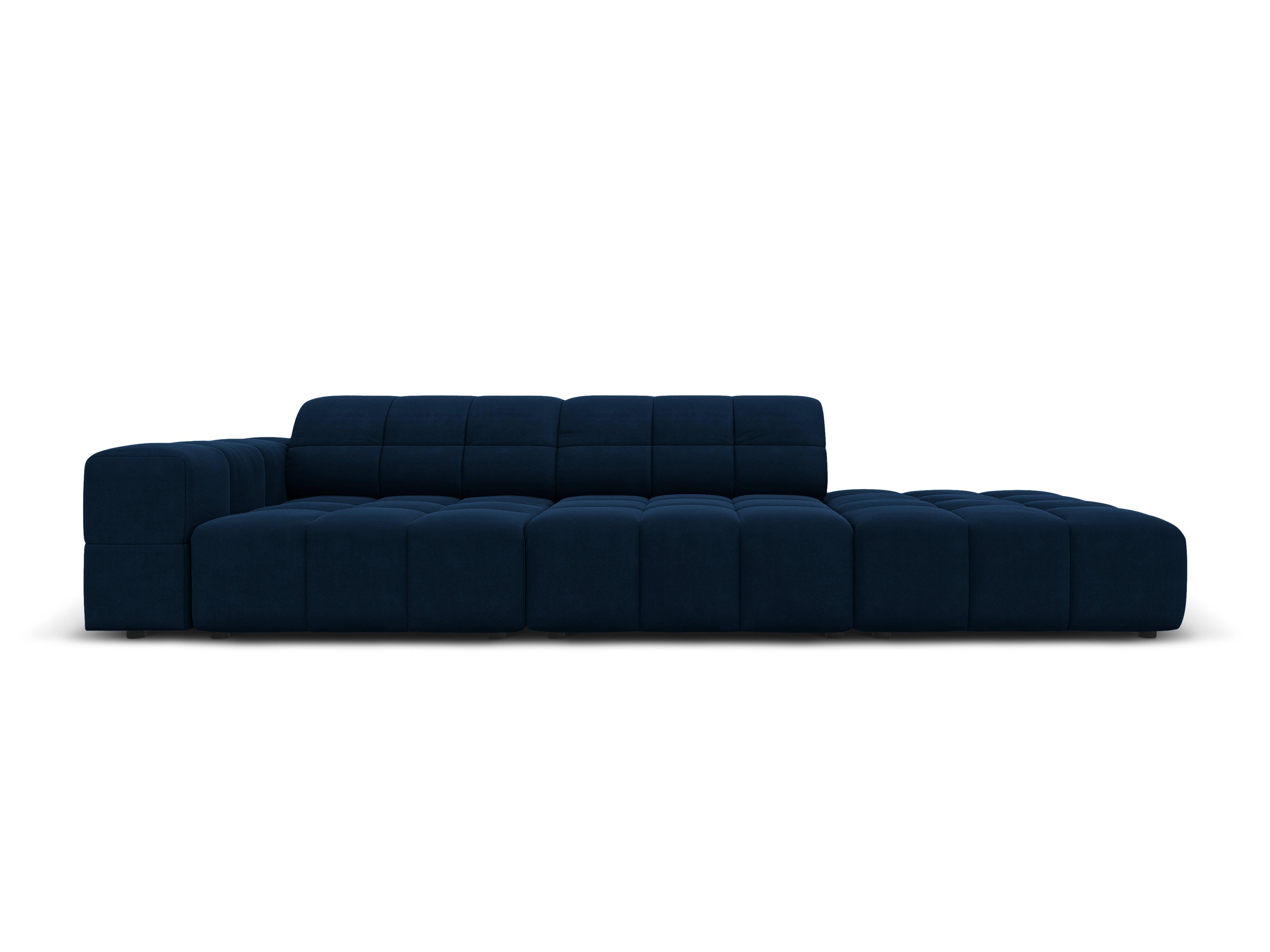 Sofa aksamitna prawostronna 3-osobowa CHICAGO granat królewski Cosmopolitan Design Eye on Design