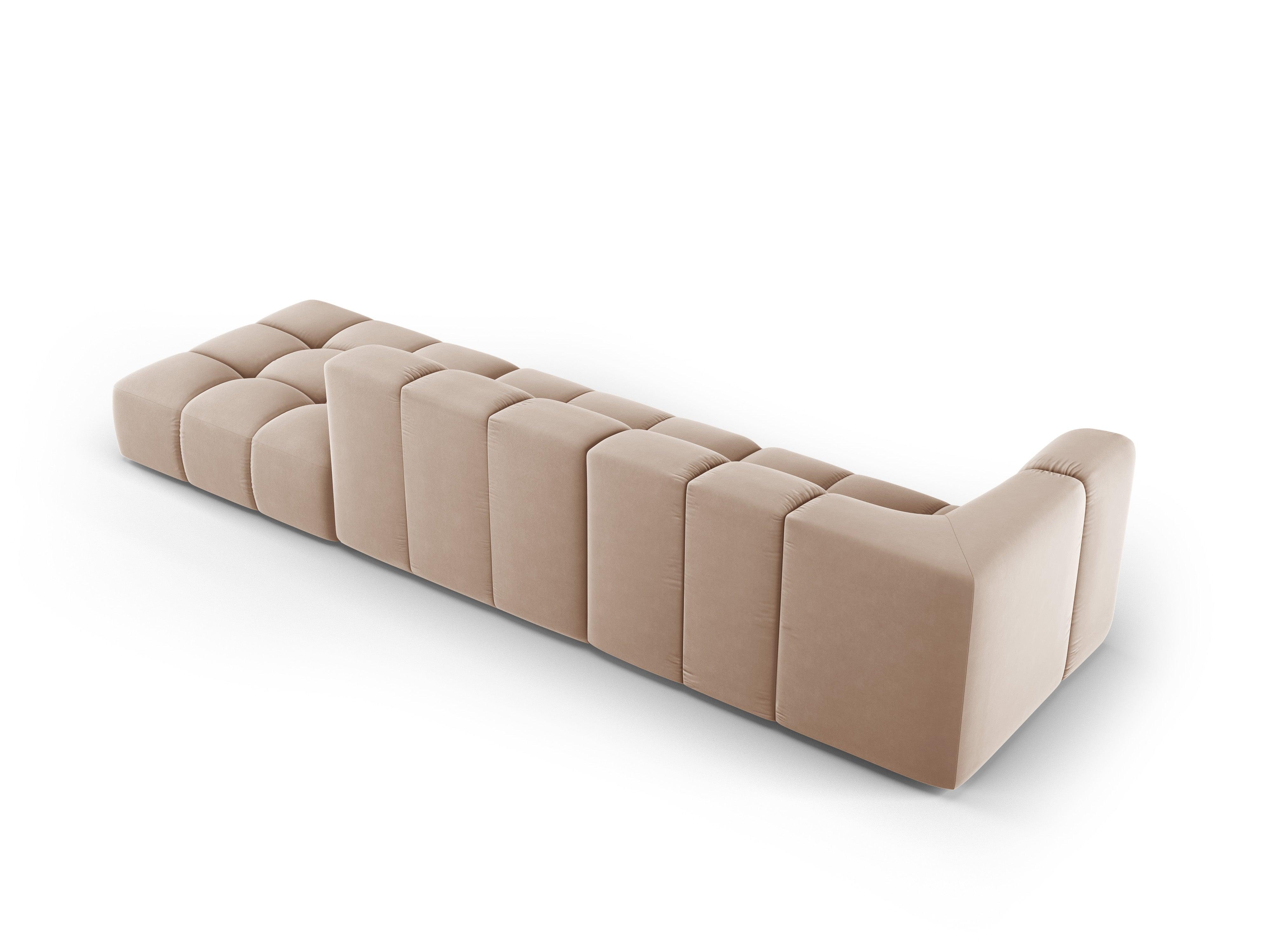 Sofa aksamitna prawostronna FRANCESCA beżowy Milo Casa Eye on Design