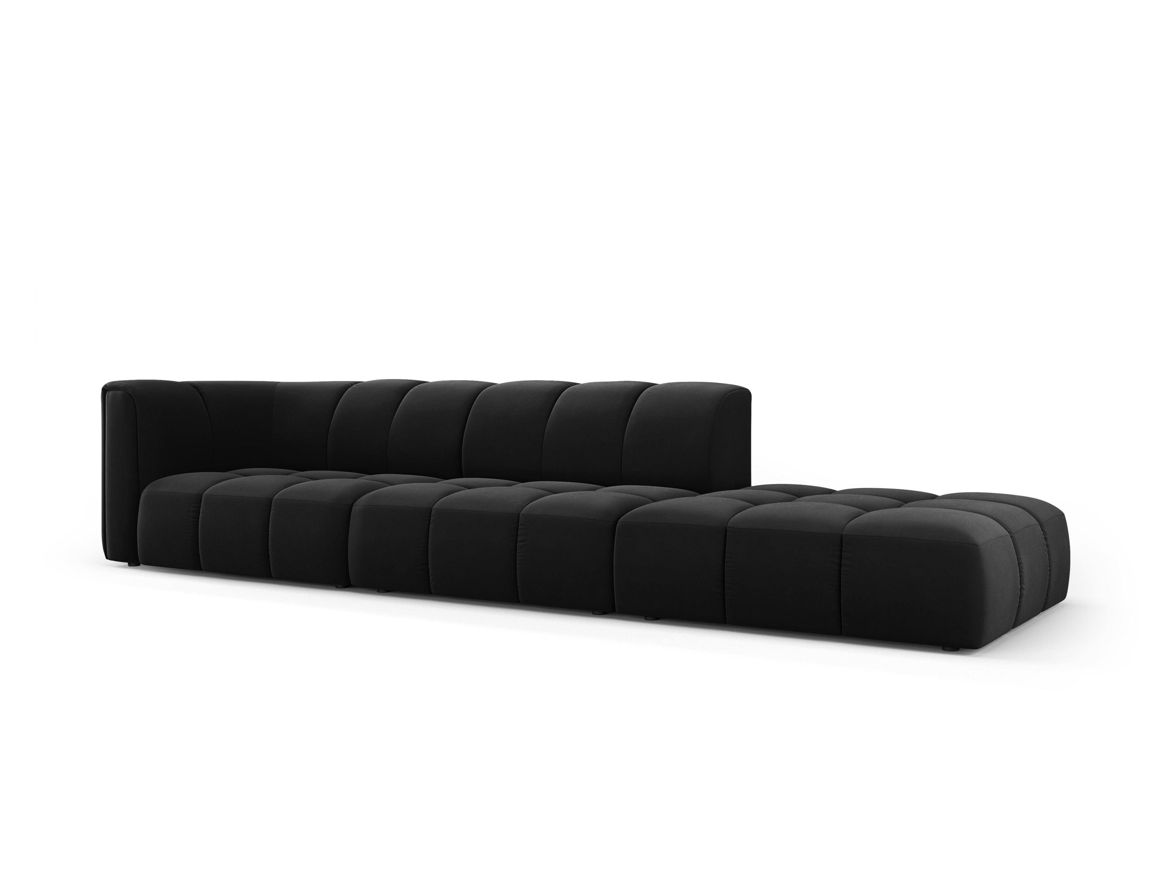 Sofa aksamitna prawostronna FRANCESCA czarny Milo Casa Eye on Design