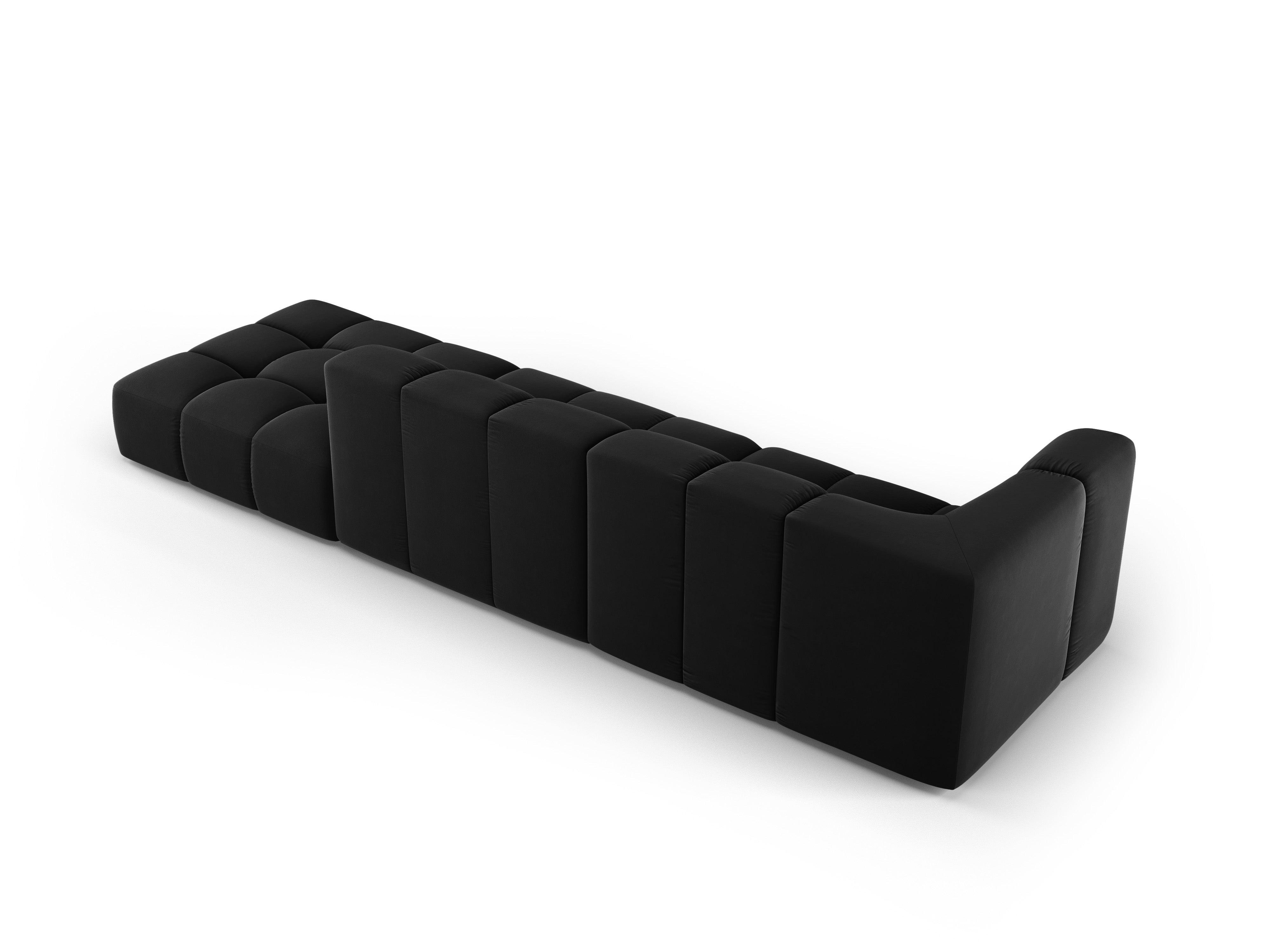 Sofa aksamitna prawostronna FRANCESCA czarny Milo Casa Eye on Design