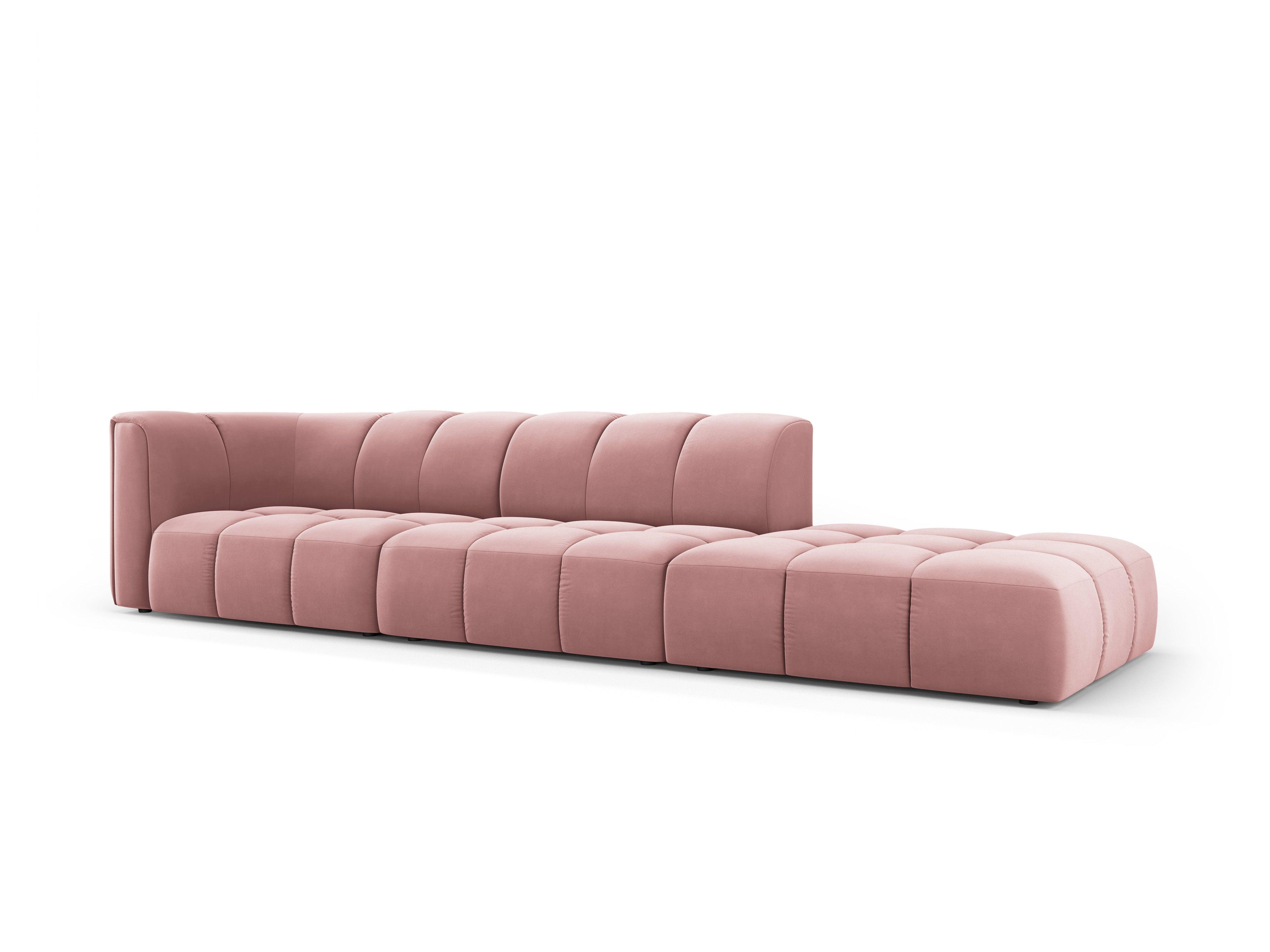 Sofa aksamitna prawostronna FRANCESCA różowy Milo Casa Eye on Design