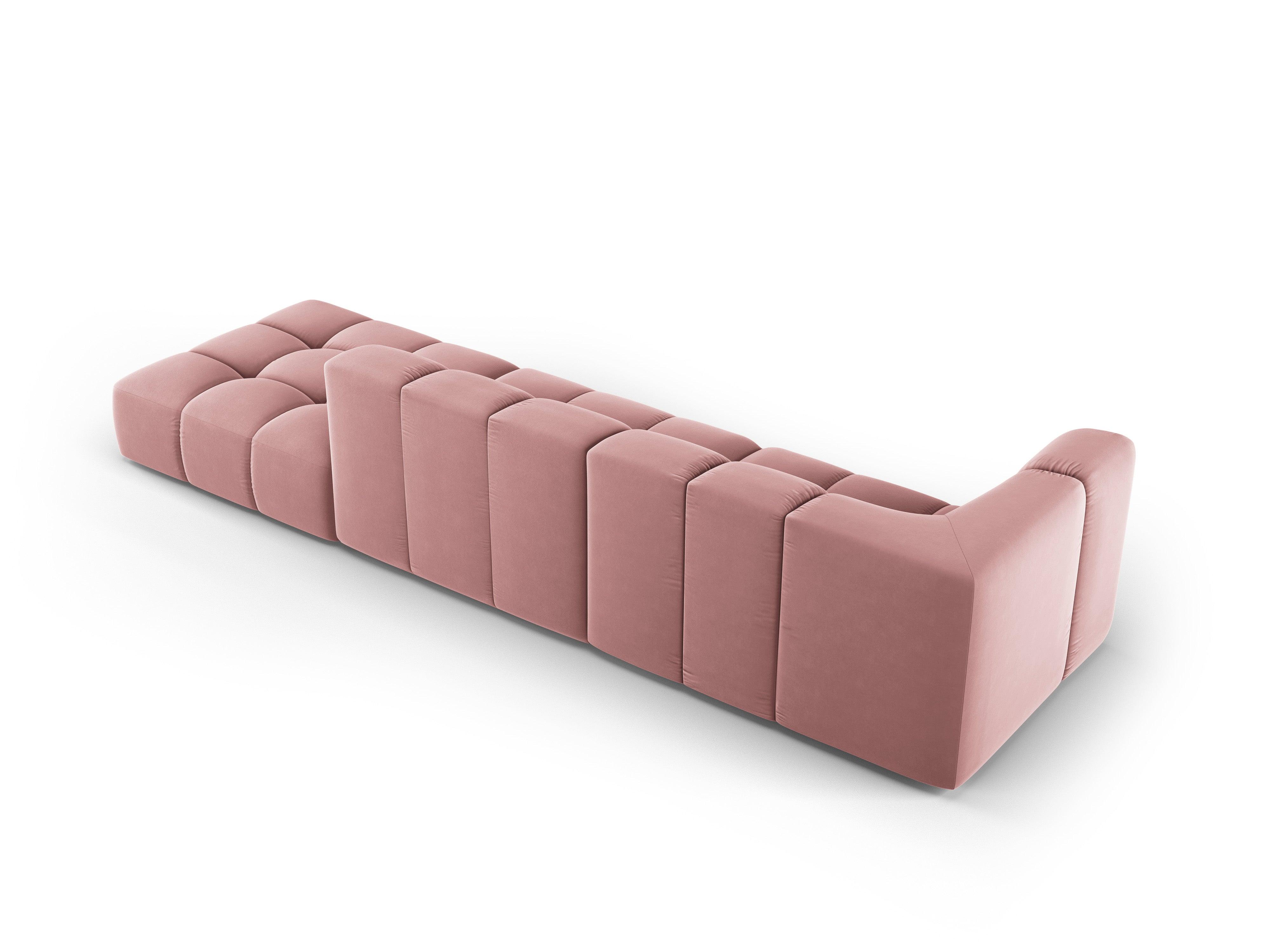 Sofa aksamitna prawostronna FRANCESCA różowy Milo Casa Eye on Design