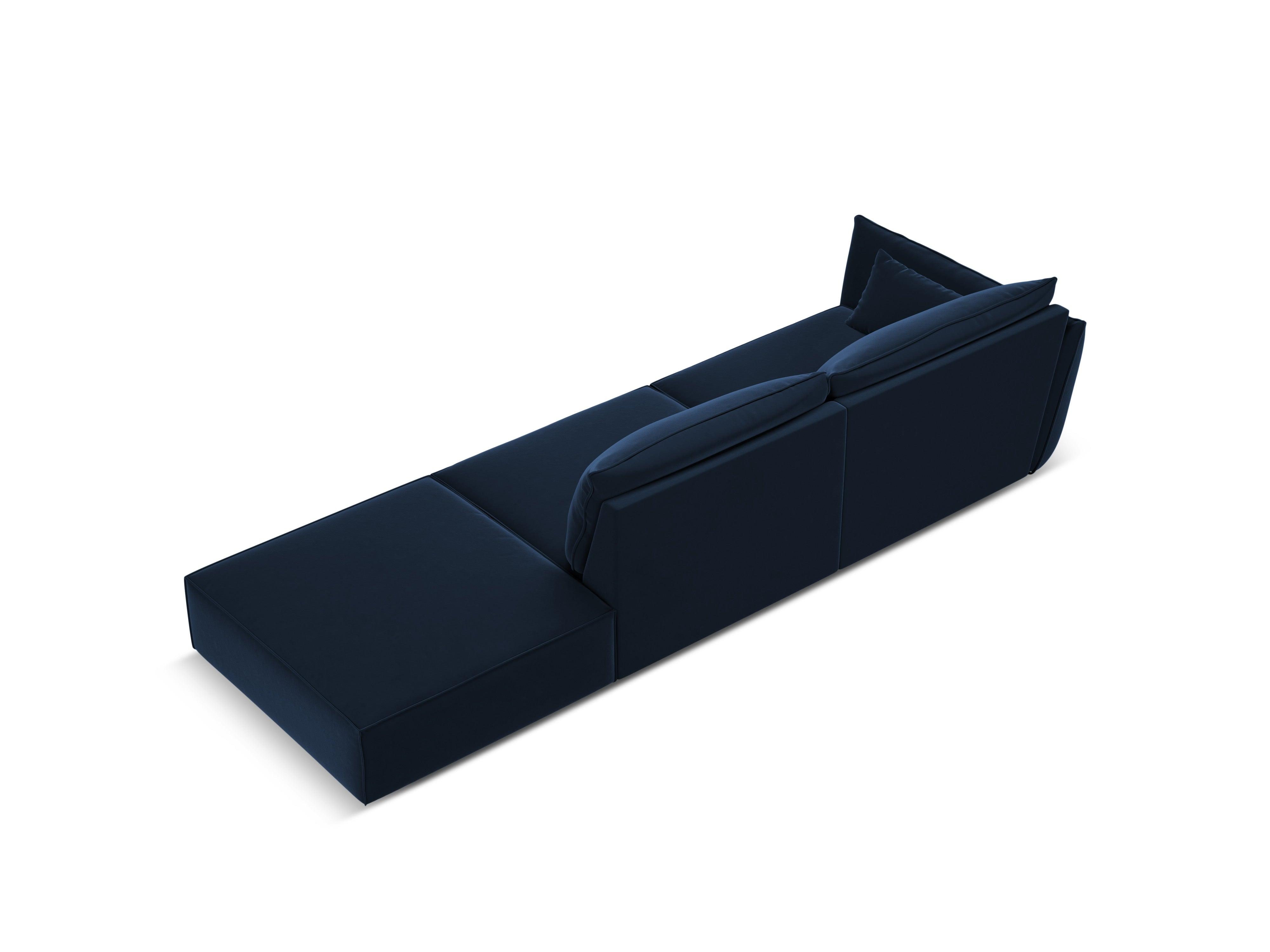 Sofa aksamitna prawostronna otwarta VANDA granatowy Mazzini Sofas Eye on Design