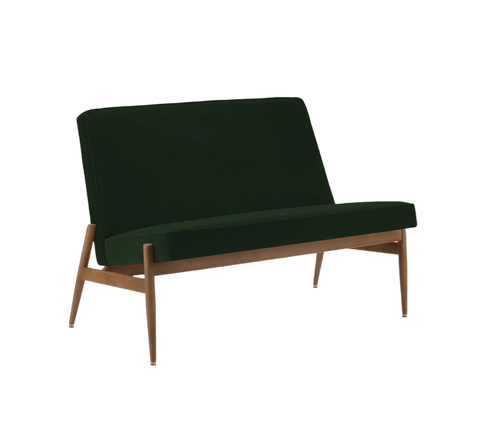 Sofa klubowa FOX zielony w tkaninie Velvet Bottle Green 366 concept Eye on Design
