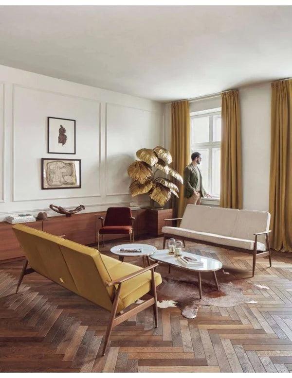 Sofa klubowa FOX zielony w tkaninie Velvet Bottle Green 366 concept Eye on Design