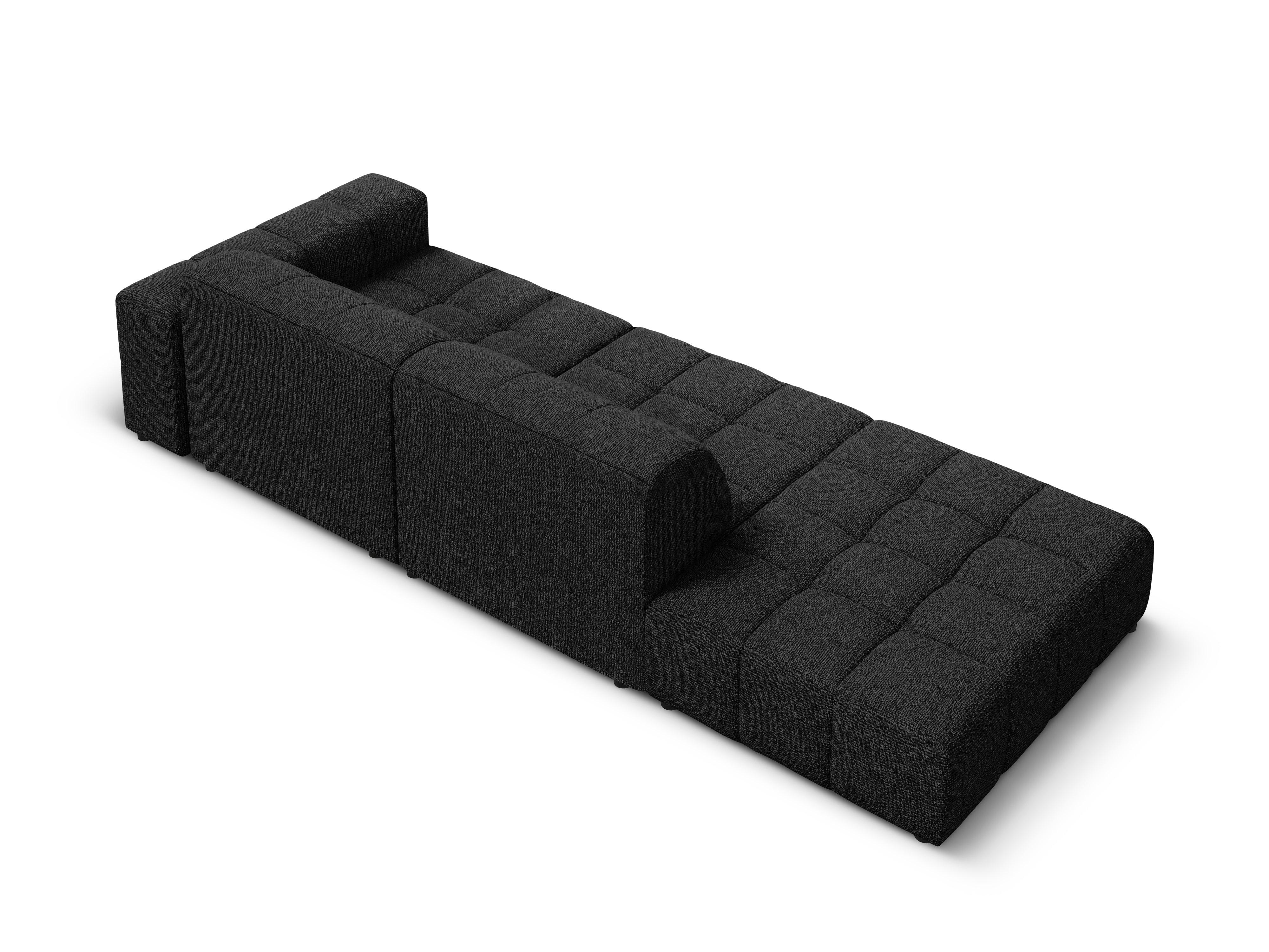 Sofa lewostronna 3-osobowa CHICAGO czarny szenil Cosmopolitan Design Eye on Design