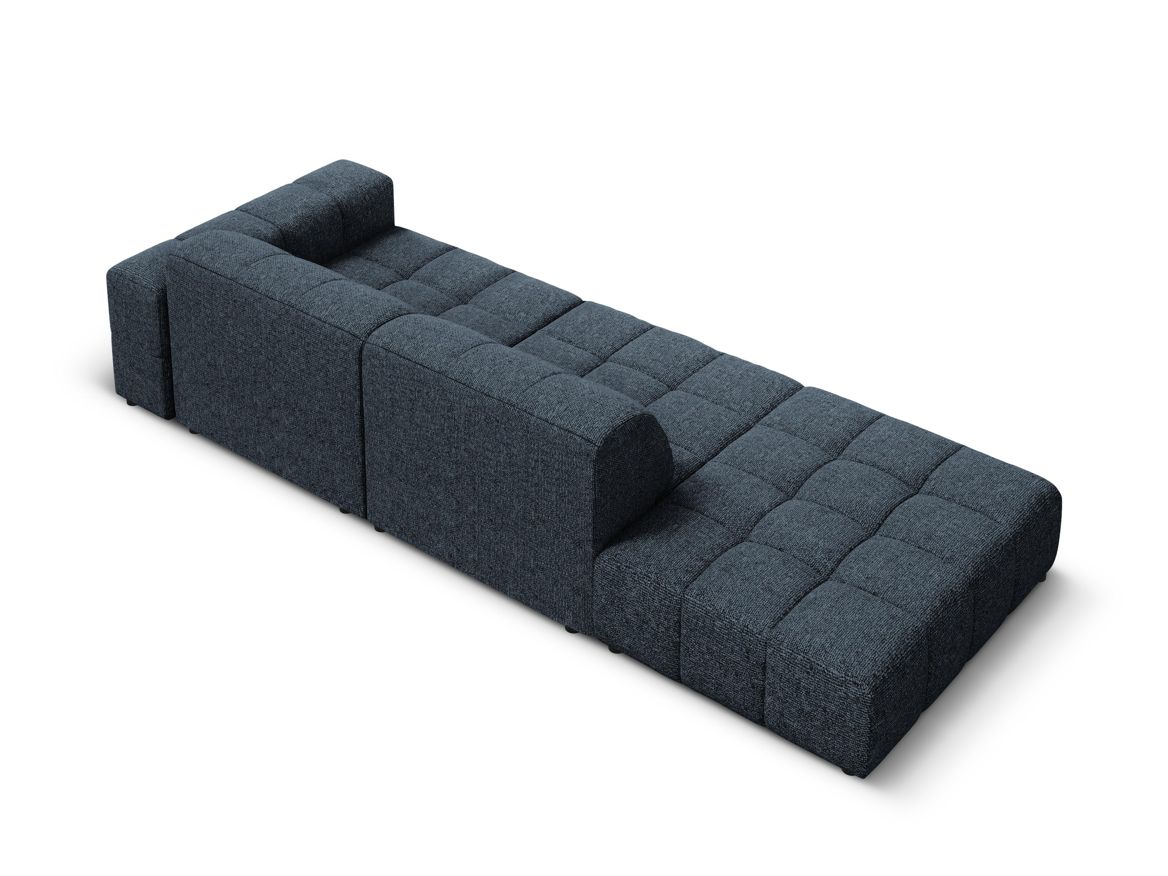 Sofa lewostronna 3-osobowa CHICAGO niebieski szenil Cosmopolitan Design Eye on Design
