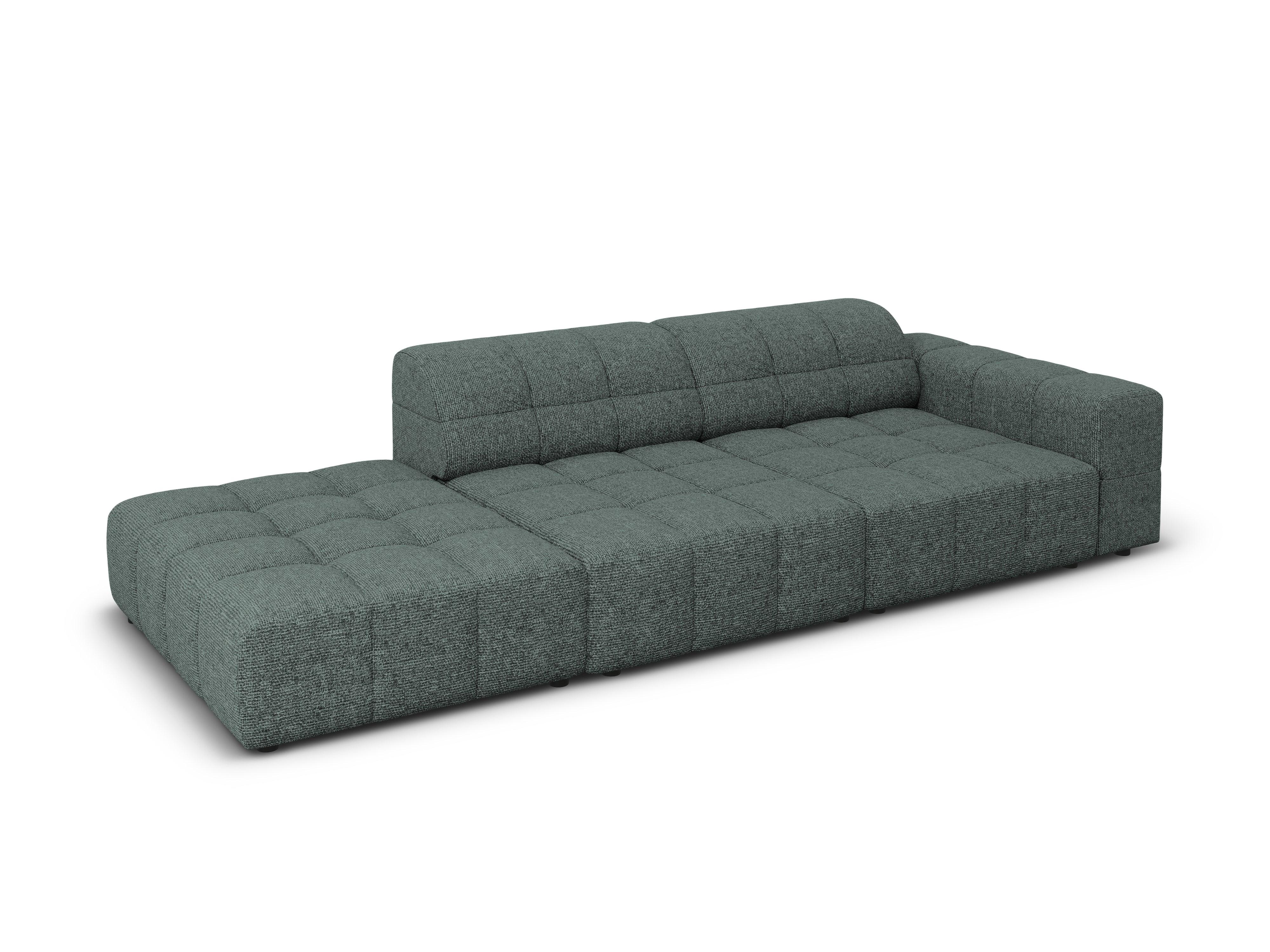 Sofa lewostronna 3-osobowa CHICAGO petrol szenil Cosmopolitan Design Eye on Design