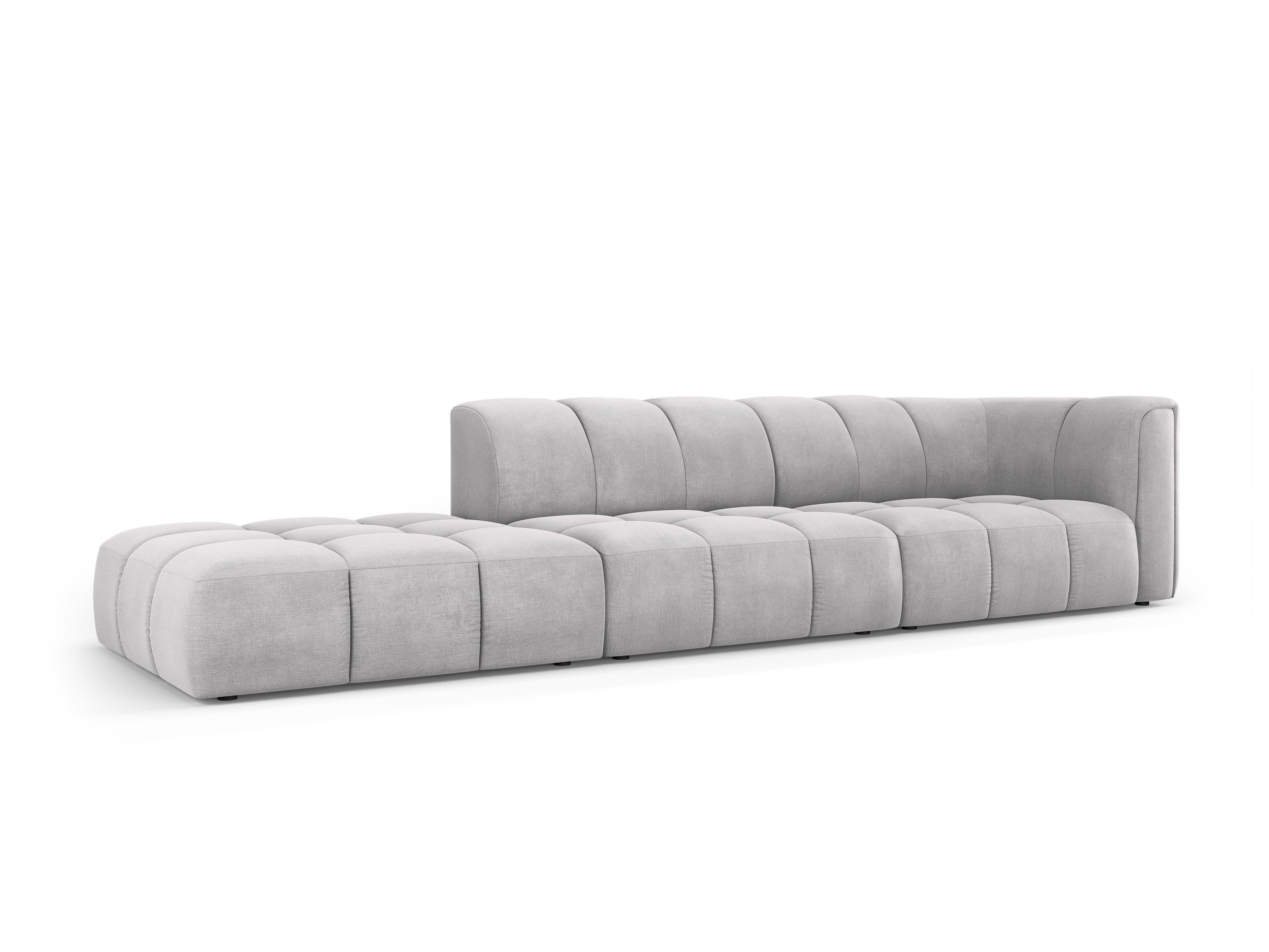 Sofa lewostronna FRANCESCA jasnoszary szenil – Besolux