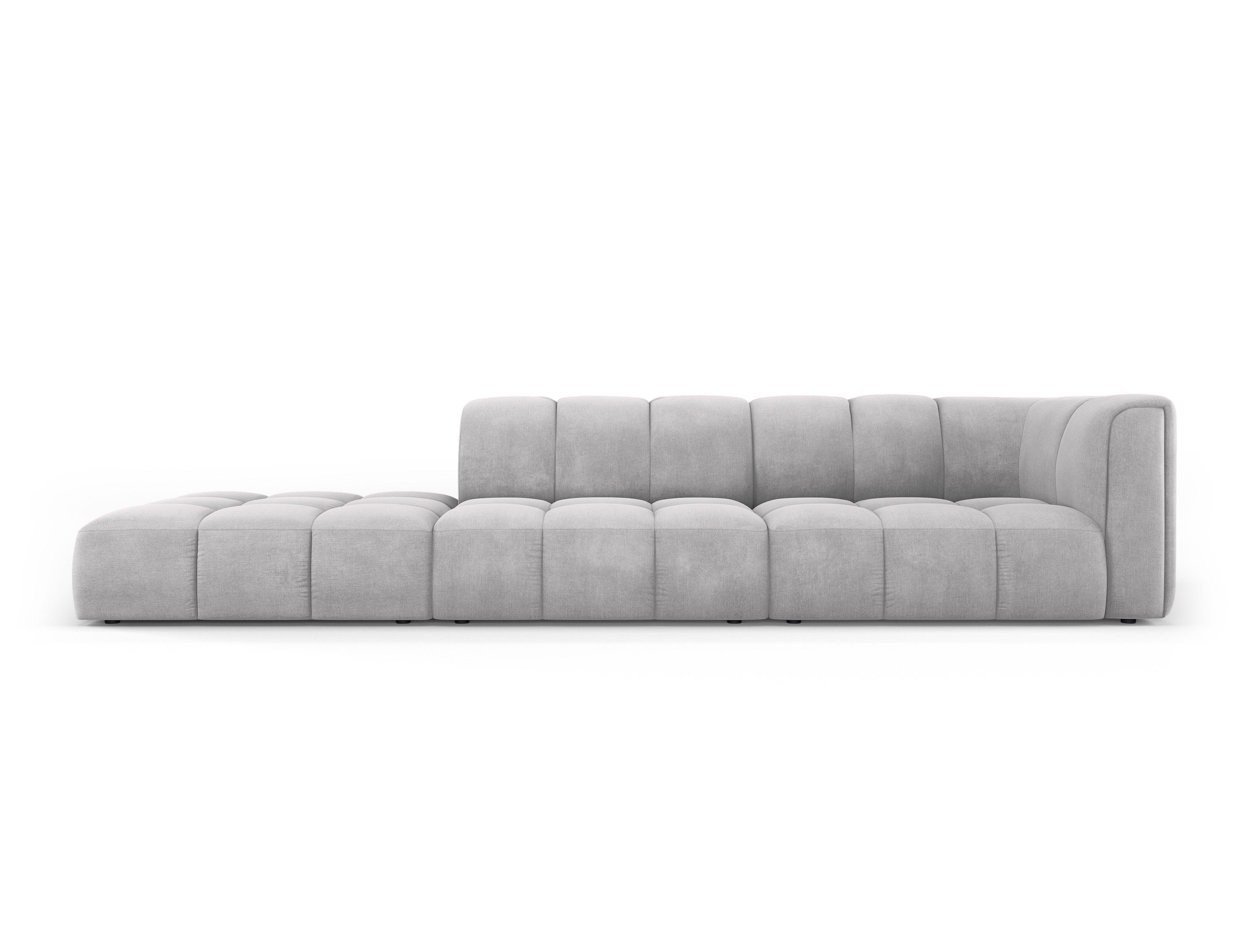 Sofa lewostronna FRANCESCA jasnoszary szenil do salonu