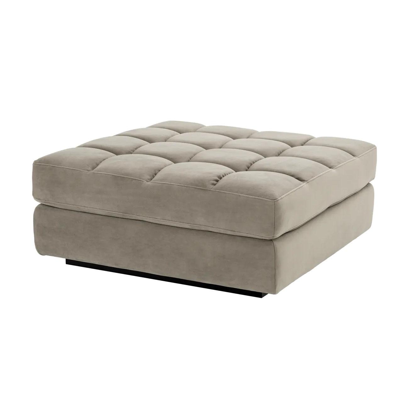 Sofa modułowa aksamitna DEAN - puf beżowy Eichholtz Eye on Design