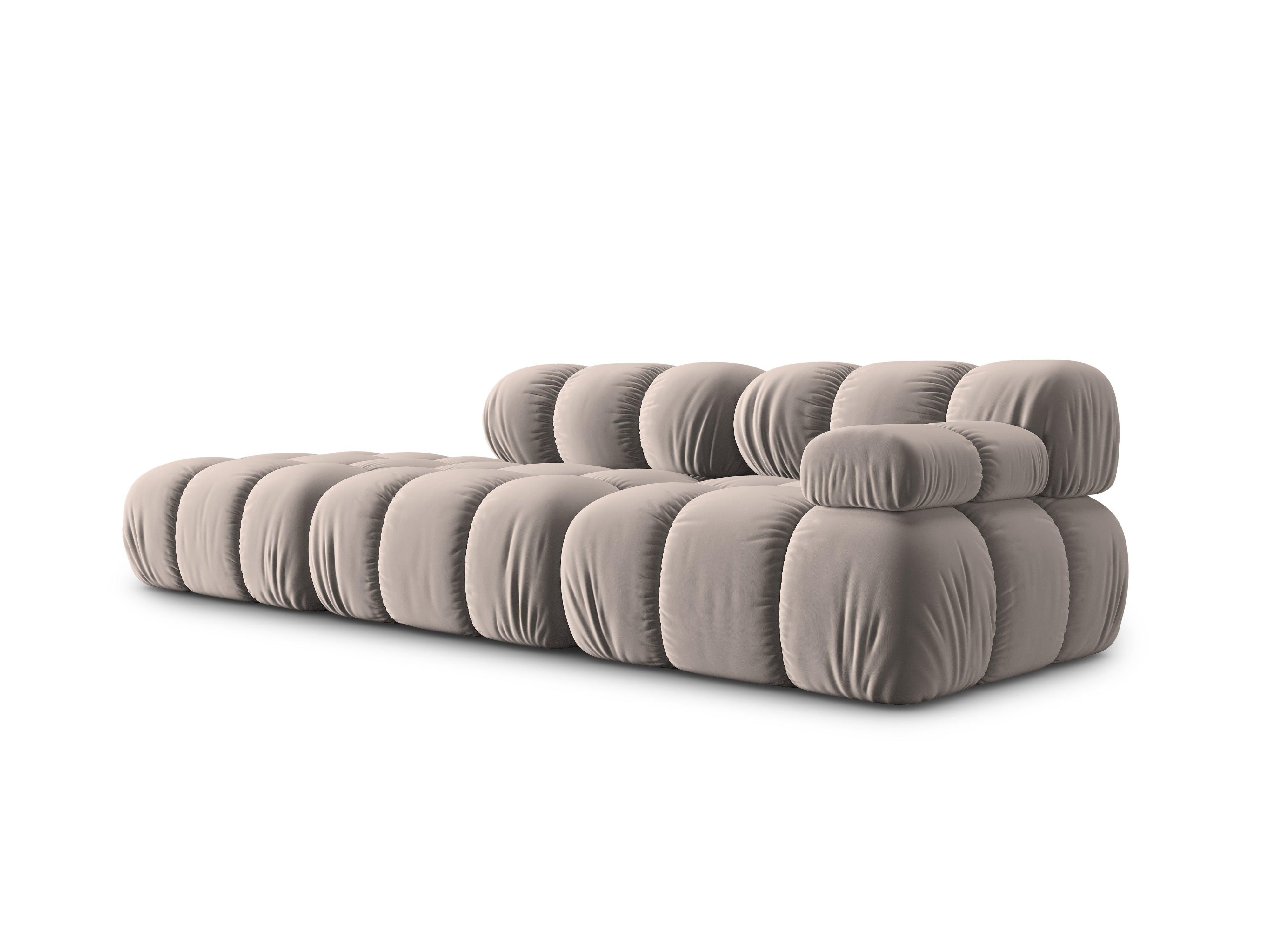 Sofa modułowa aksamitna lewostronna 4-osobowa TROPEA cappuccino Milo Casa Eye on Design