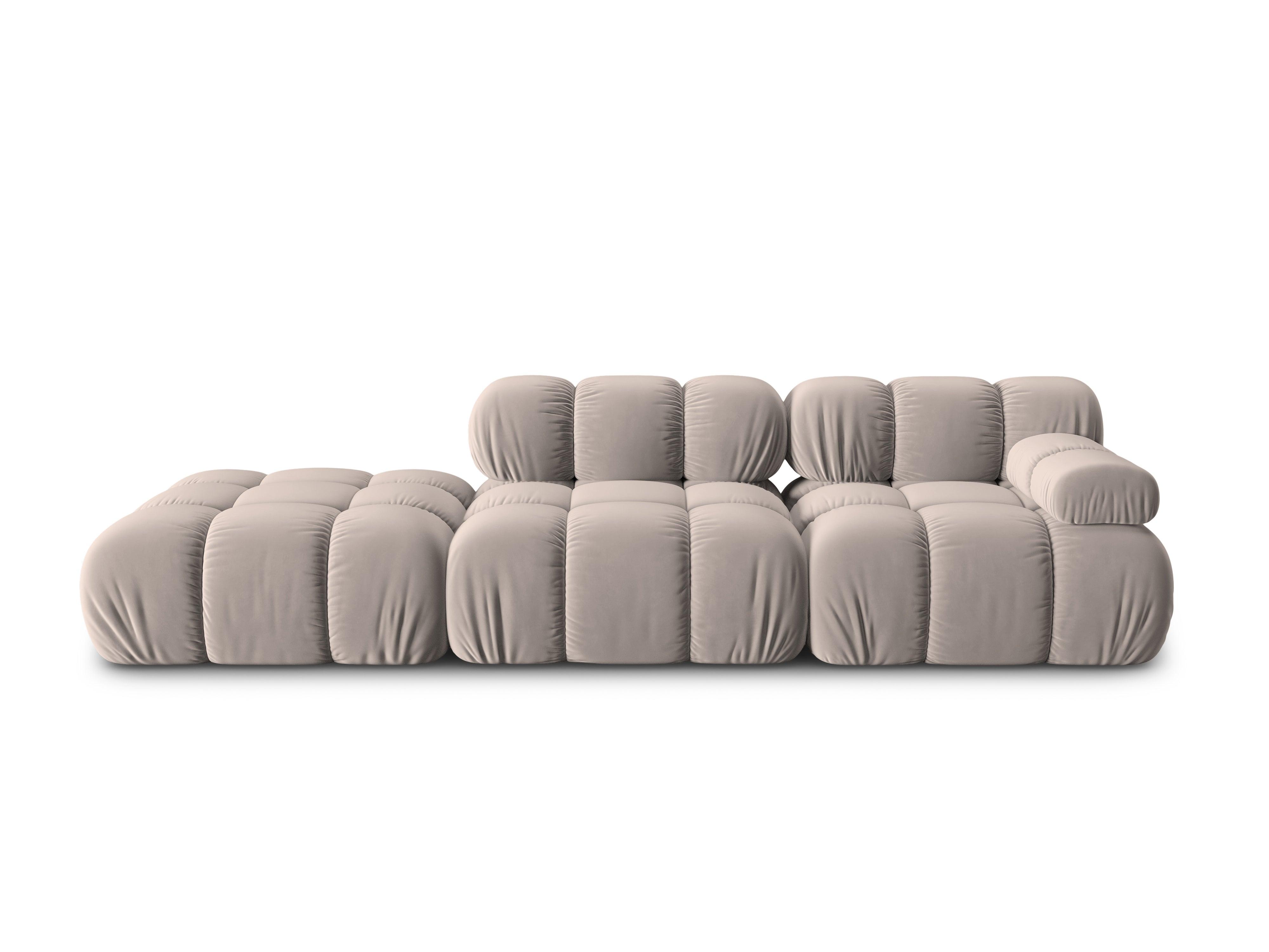 Sofa modułowa aksamitna lewostronna 4-osobowa TROPEA cappuccino Milo Casa Eye on Design