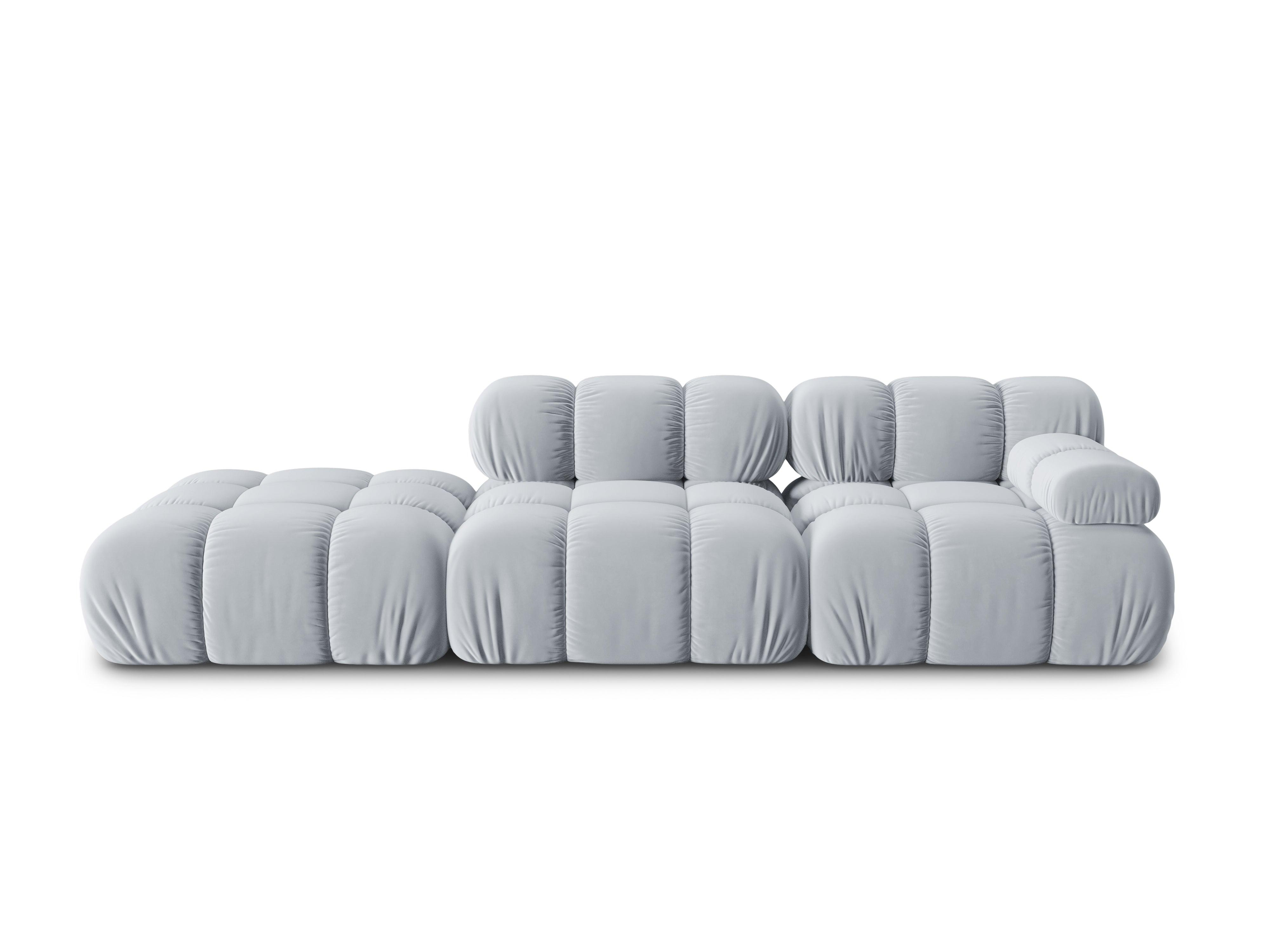 Sofa modułowa aksamitna lewostronna 4-osobowa TROPEA jasnoniebieski Milo Casa Eye on Design