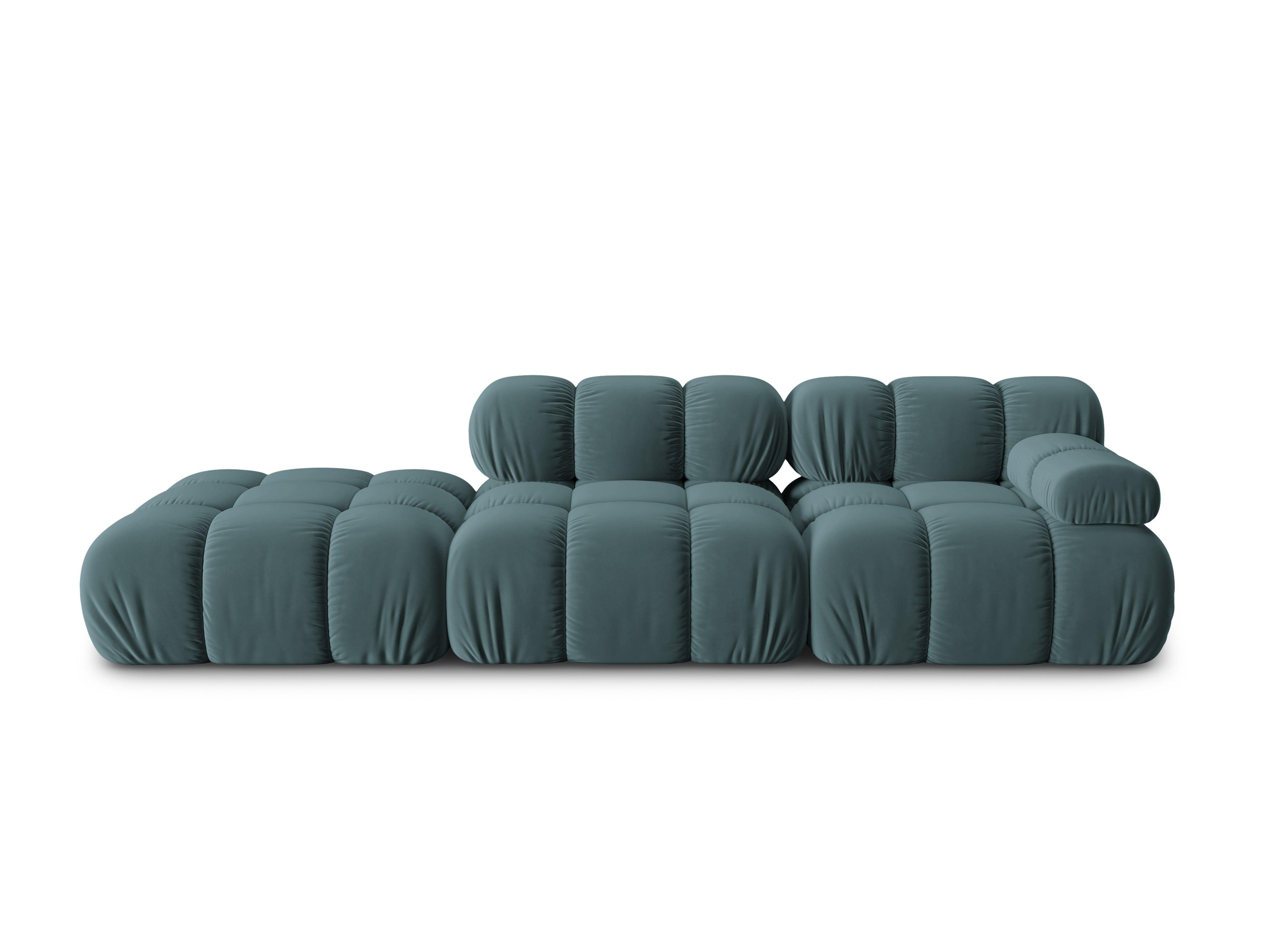 Sofa modułowa aksamitna lewostronna 4-osobowa TROPEA petrol Milo Casa Eye on Design