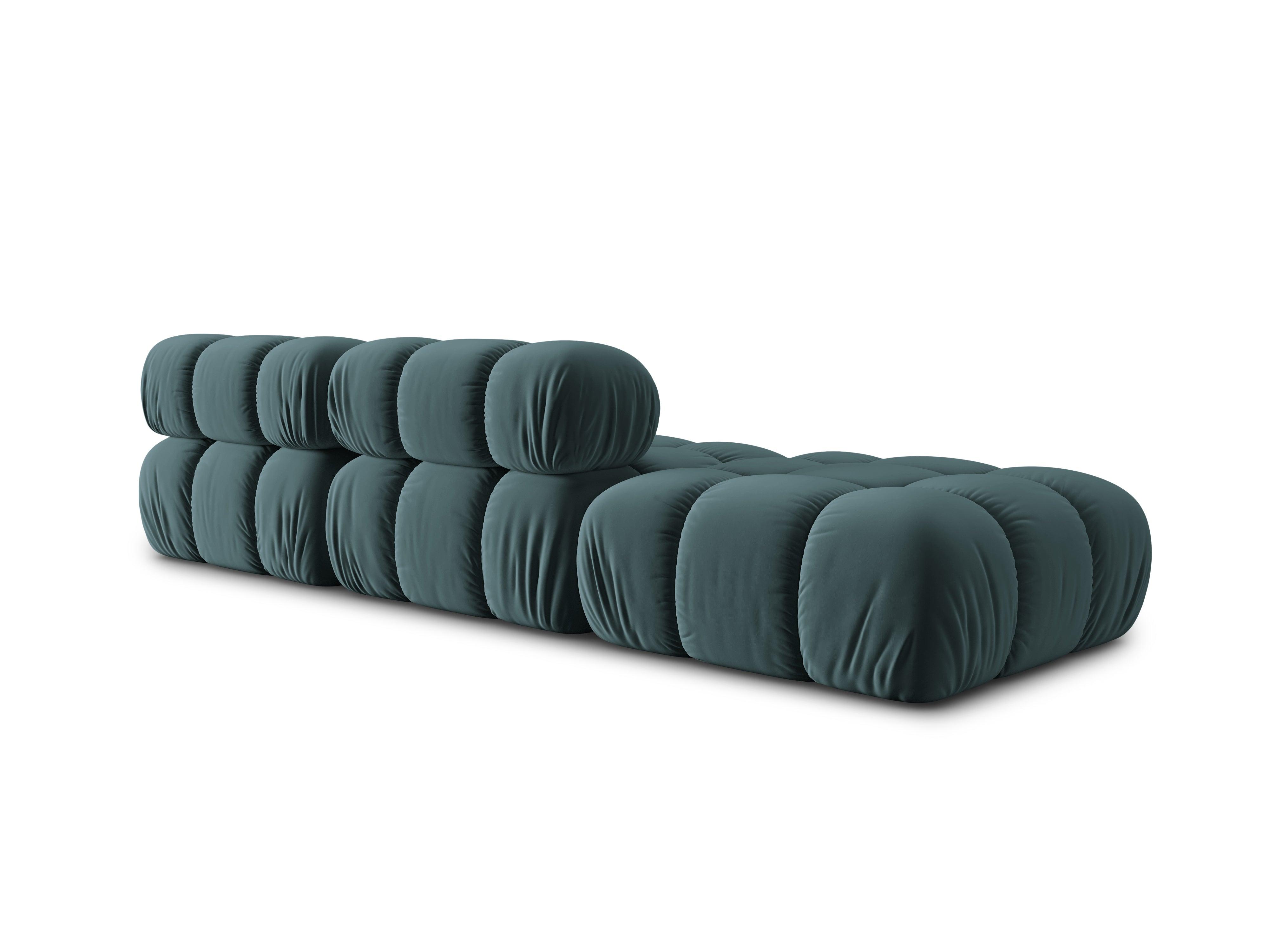 Sofa modułowa aksamitna lewostronna 4-osobowa TROPEA petrol Milo Casa Eye on Design