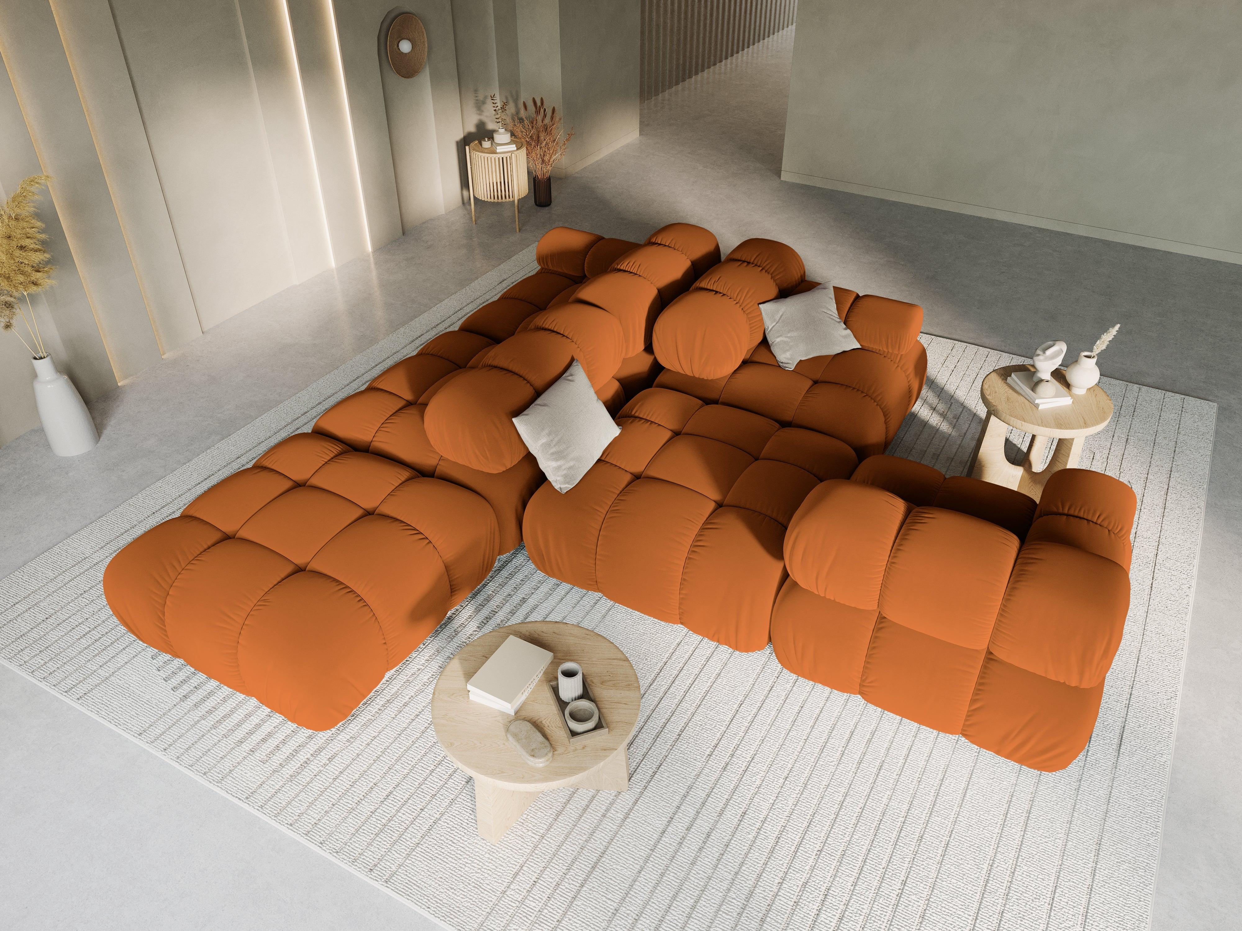 Sofa modułowa aksamitna lewostronna 4-osobowa TROPEA terracotta Milo Casa Eye on Design