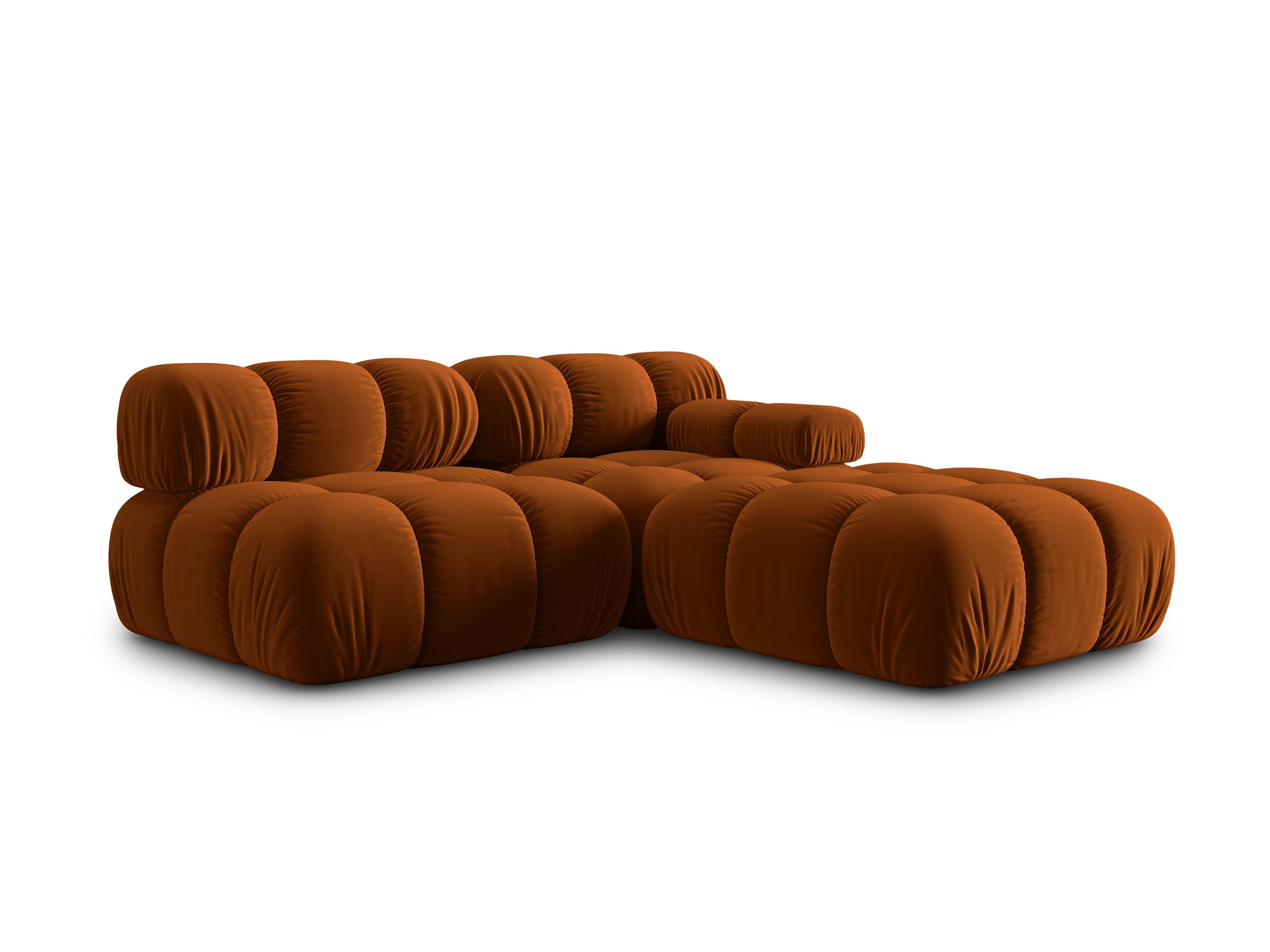 Sofa modułowa aksamitna lewostronna 4-osobowa TROPEA terracotta Milo Casa Eye on Design