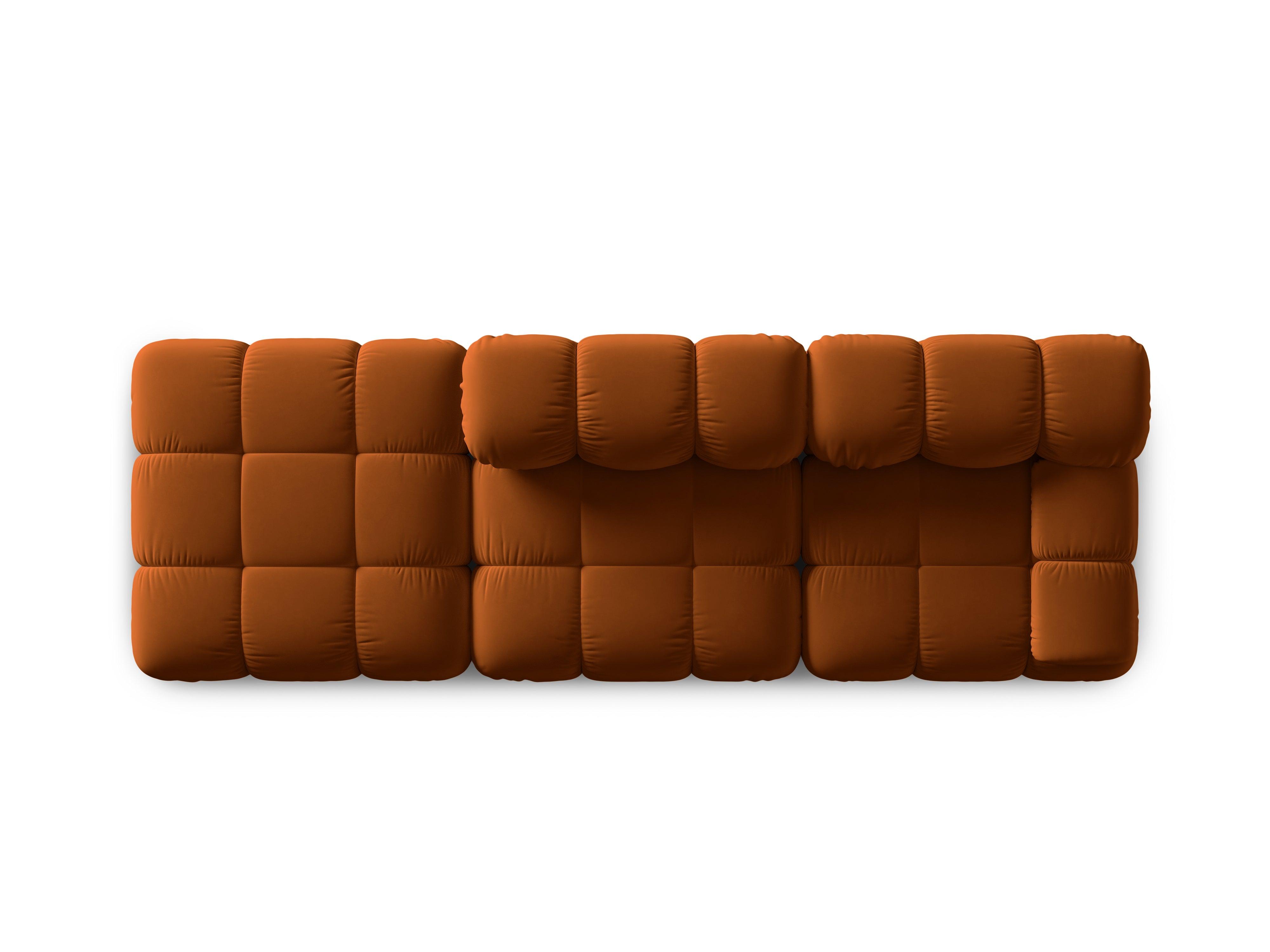 Sofa modułowa aksamitna lewostronna 4-osobowa TROPEA terracotta Milo Casa Eye on Design