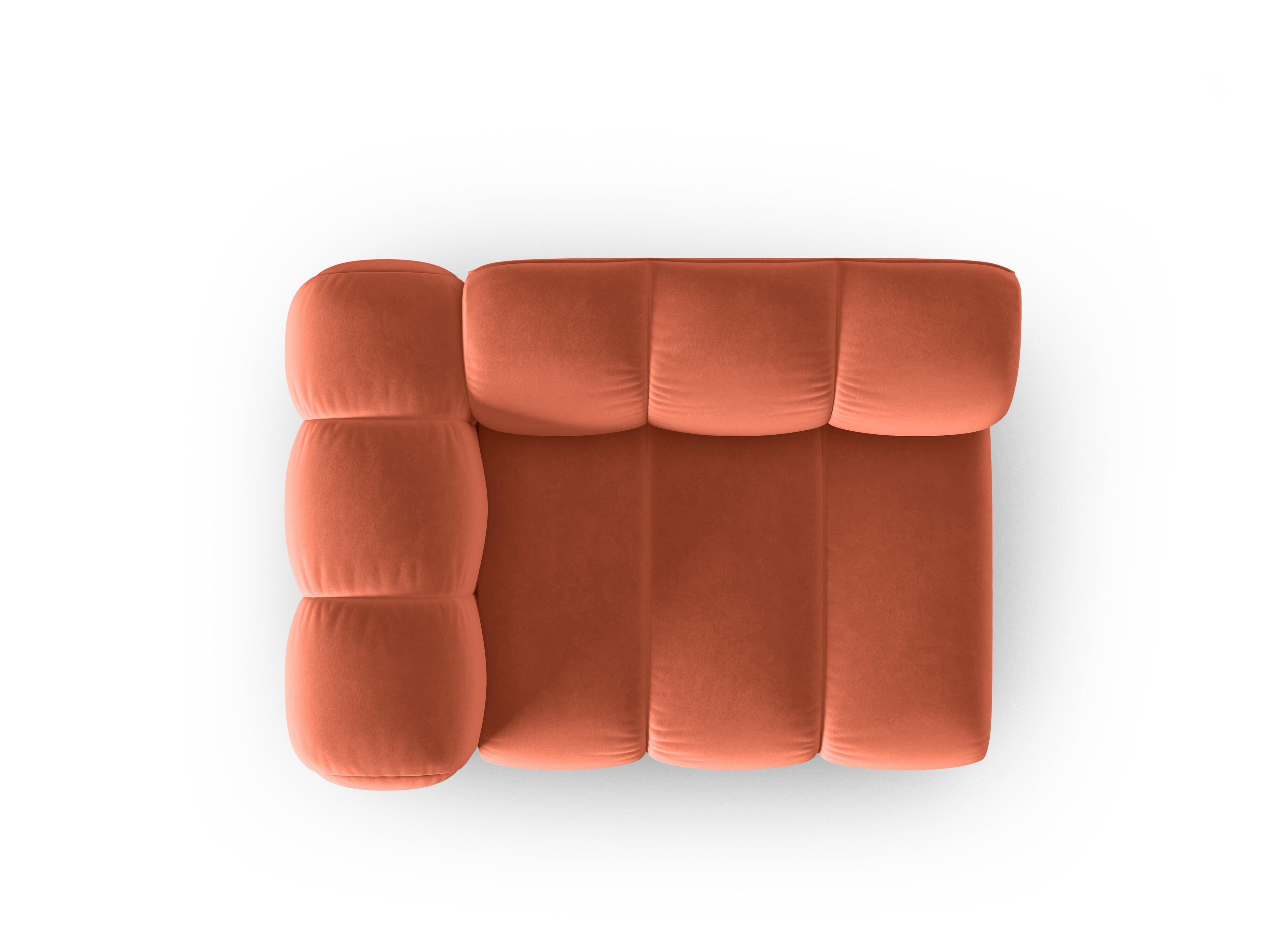 Sofa modułowa aksamitna lewostronna SKYLER koralowy - element końcowy Interieurs 86 Eye on Design