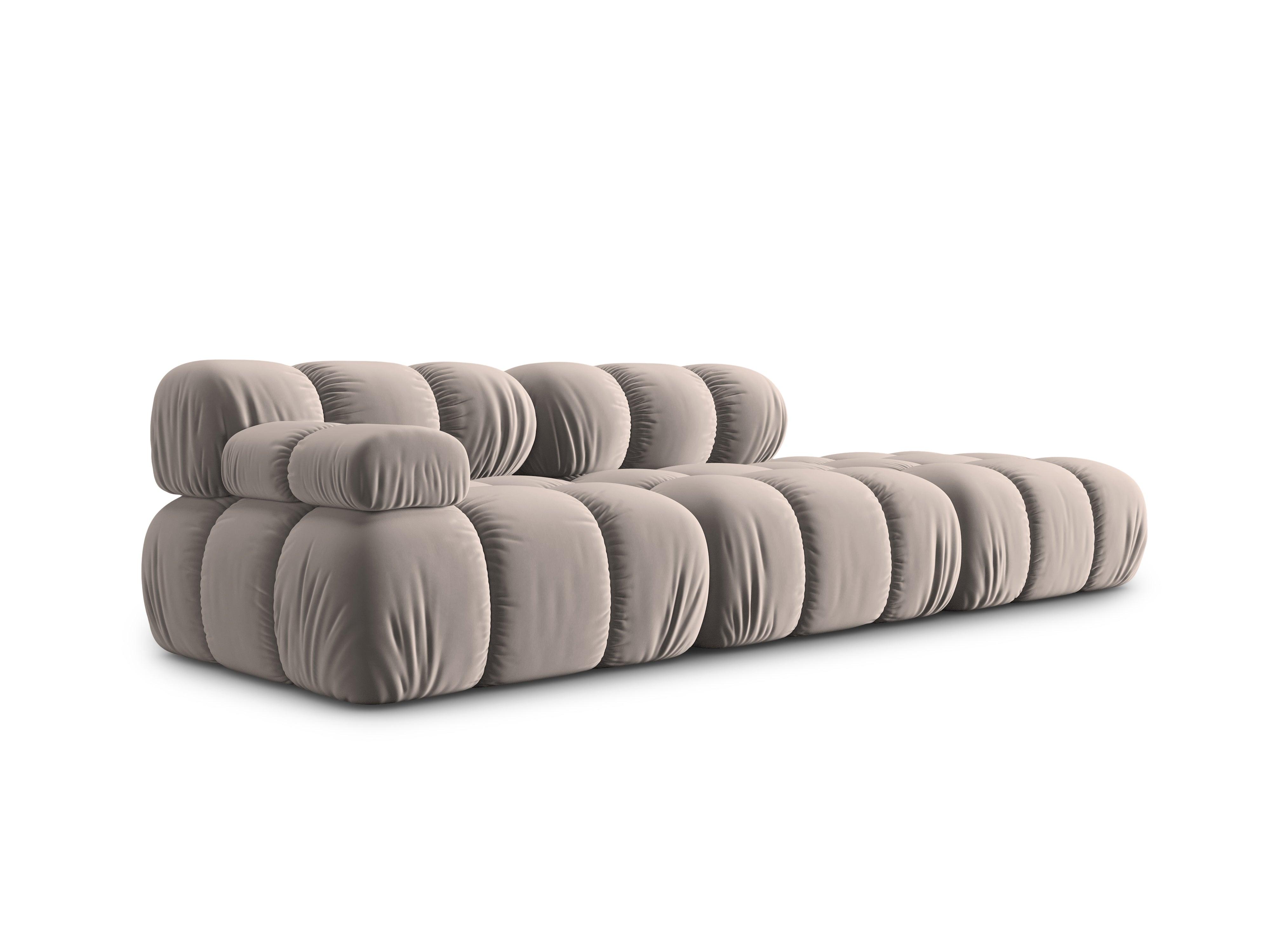 Sofa modułowa aksamitna prawostronna 4-osobowa TROPEA cappuccino Milo Casa Eye on Design