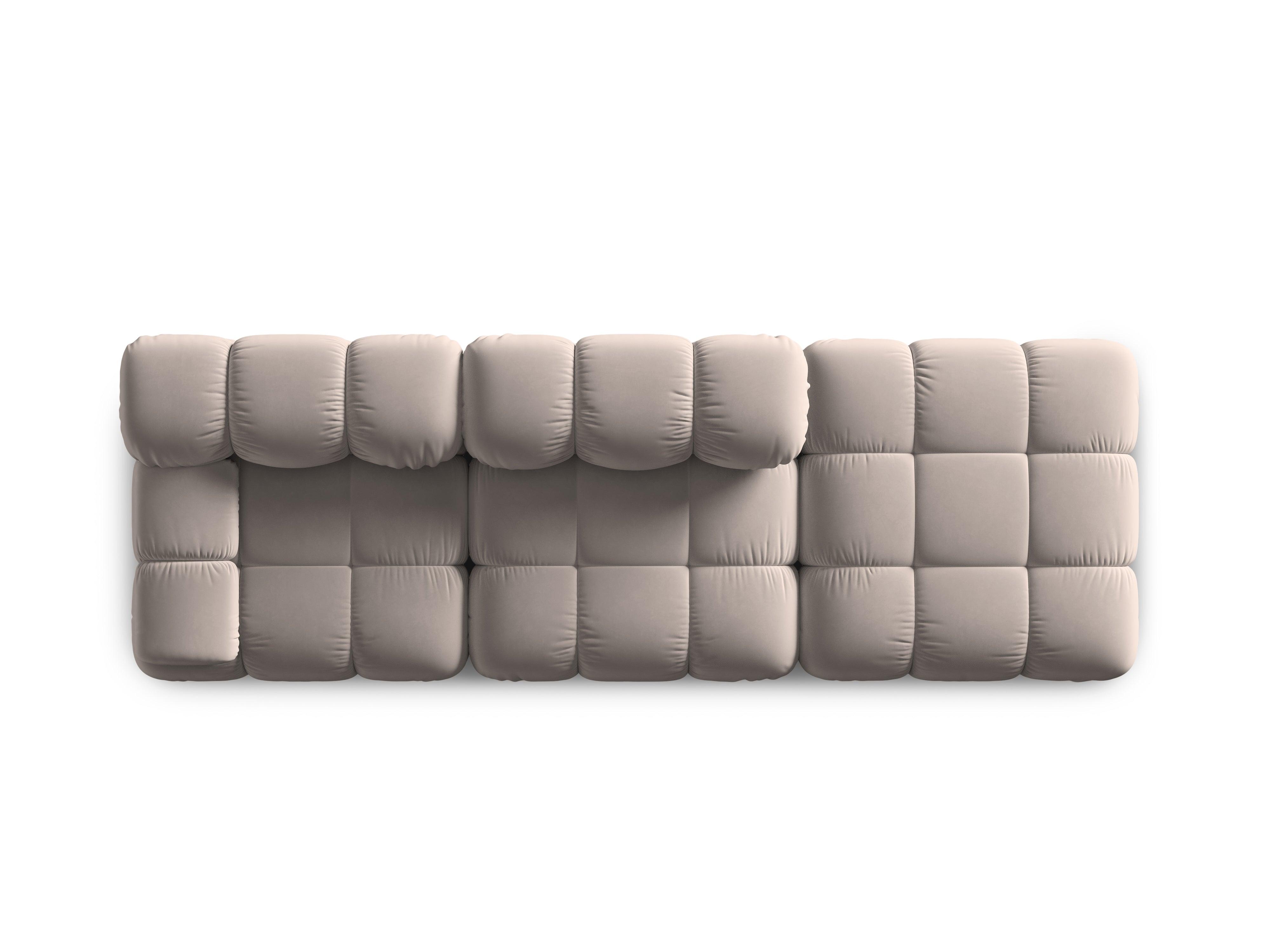 Sofa modułowa aksamitna prawostronna 4-osobowa TROPEA cappuccino Milo Casa Eye on Design
