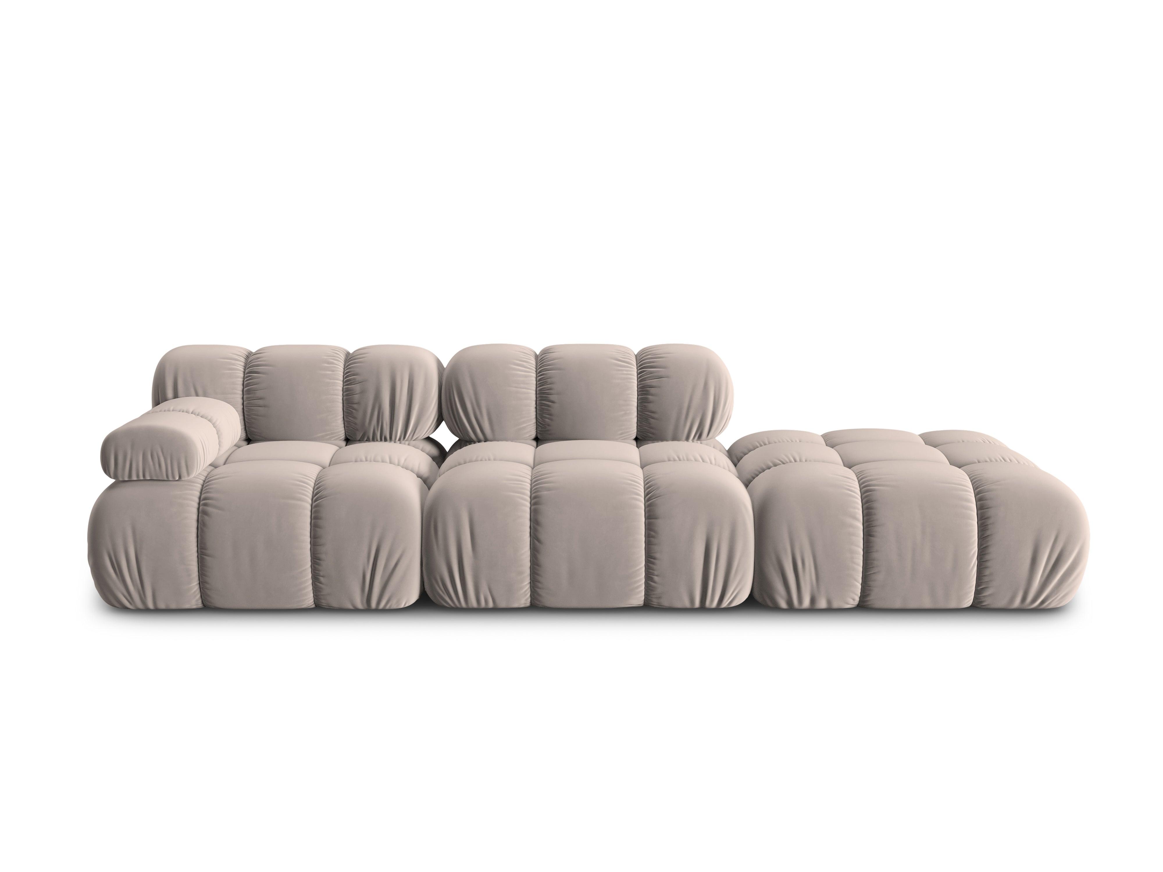 Sofa modułowa aksamitna prawostronna 4-osobowa TROPEA cappuccino Milo Casa Eye on Design