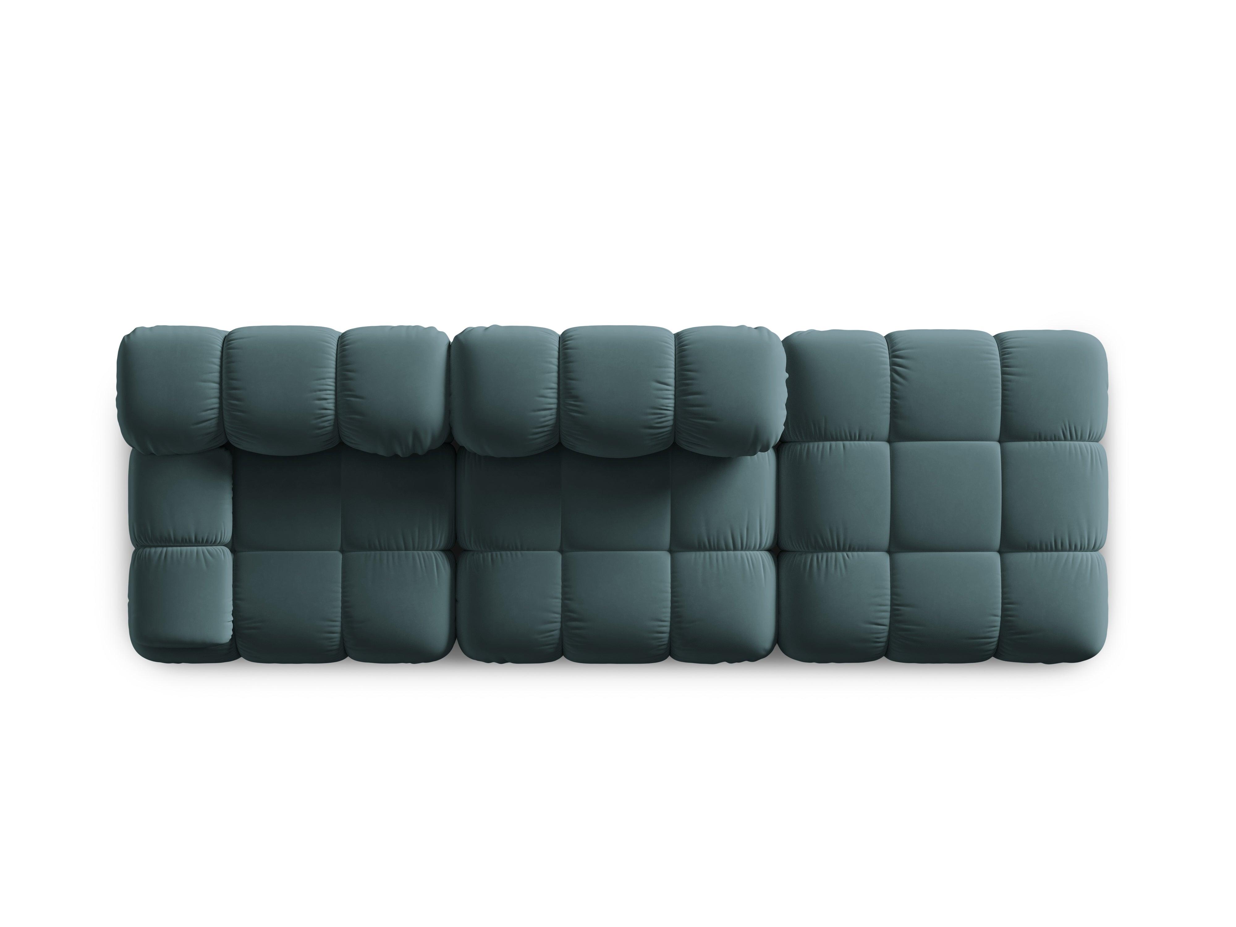 Sofa modułowa aksamitna prawostronna 4-osobowa TROPEA petrol Milo Casa Eye on Design