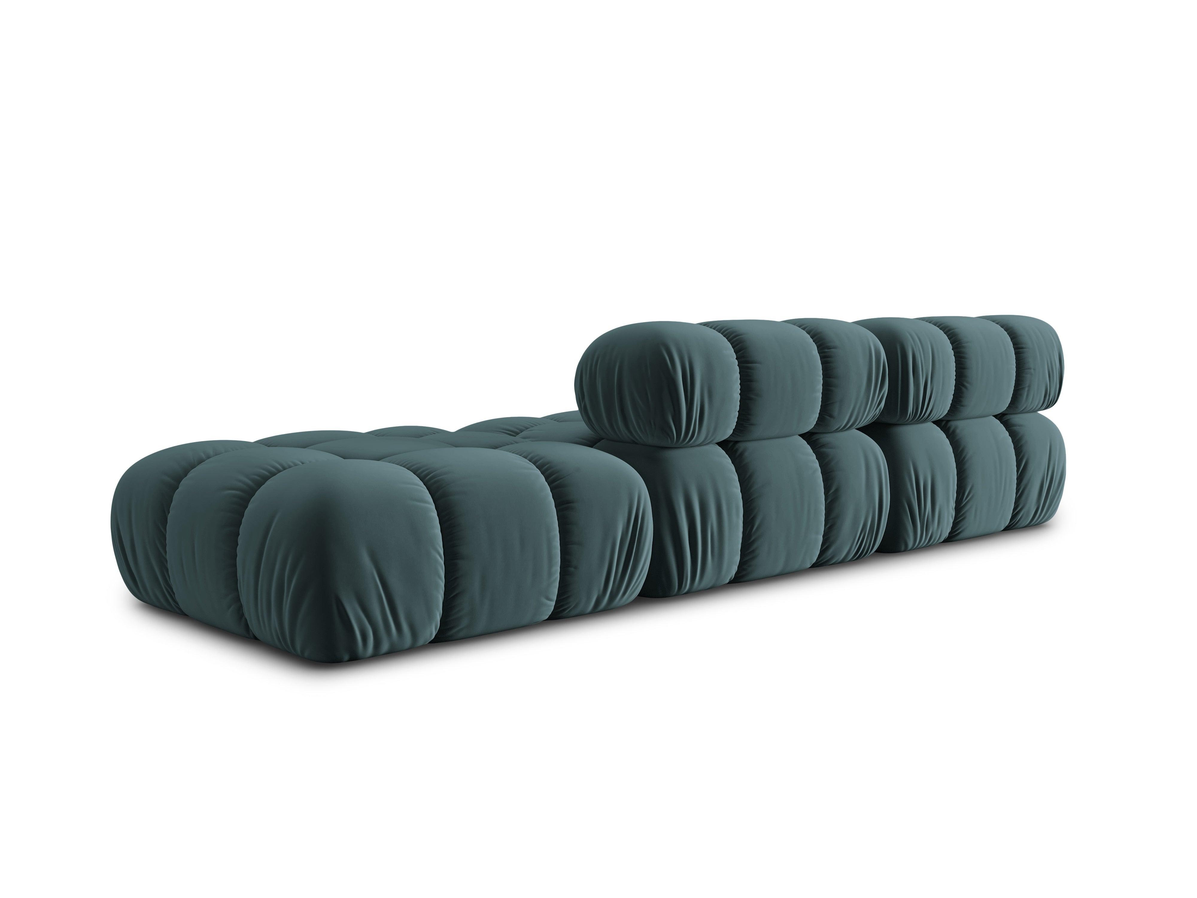 Sofa modułowa aksamitna prawostronna 4-osobowa TROPEA petrol Milo Casa Eye on Design