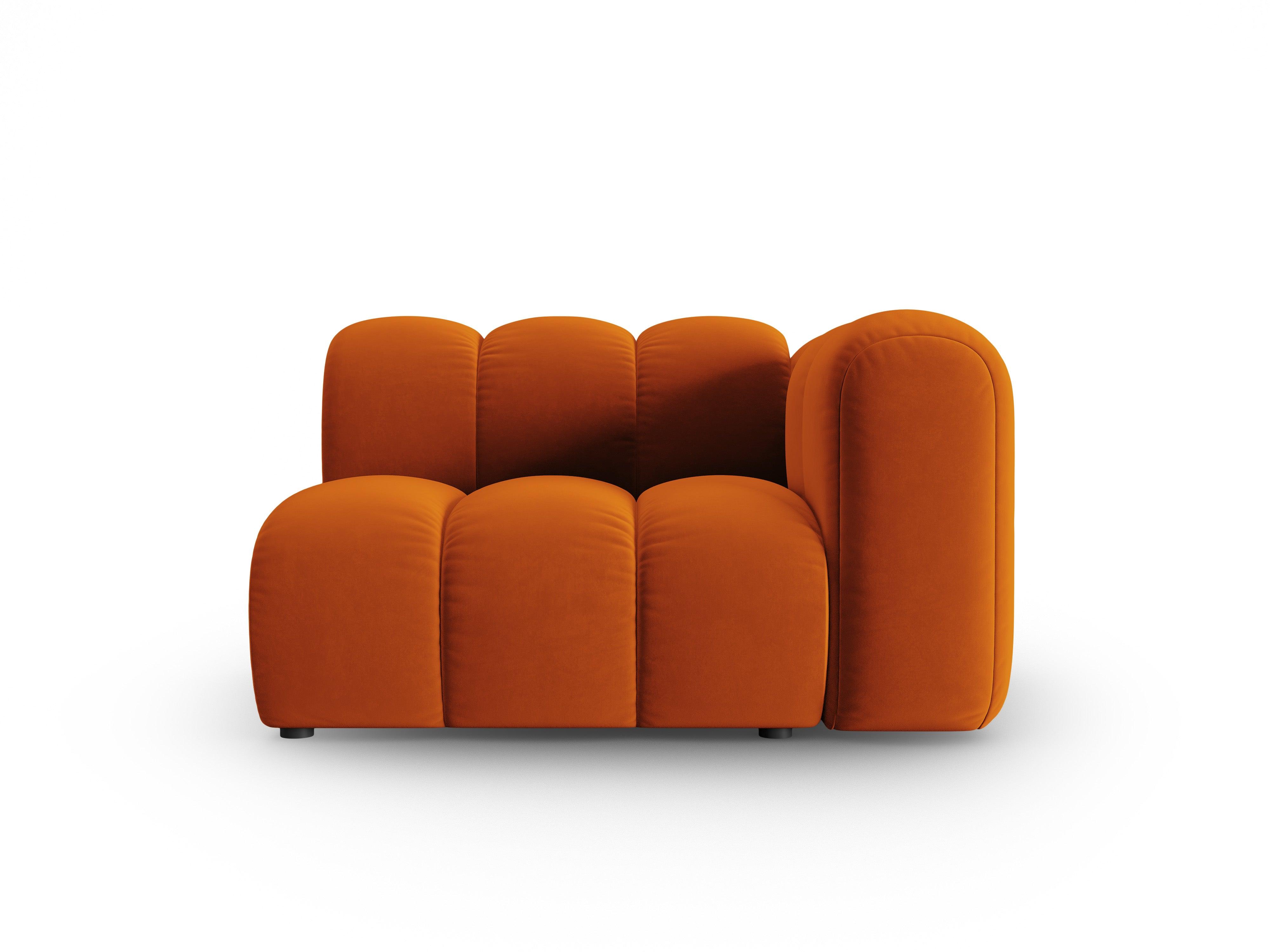 Sofa modułowa aksamitna prawostronna SKYLER ceglany - element końcowy Interieurs 86 Eye on Design