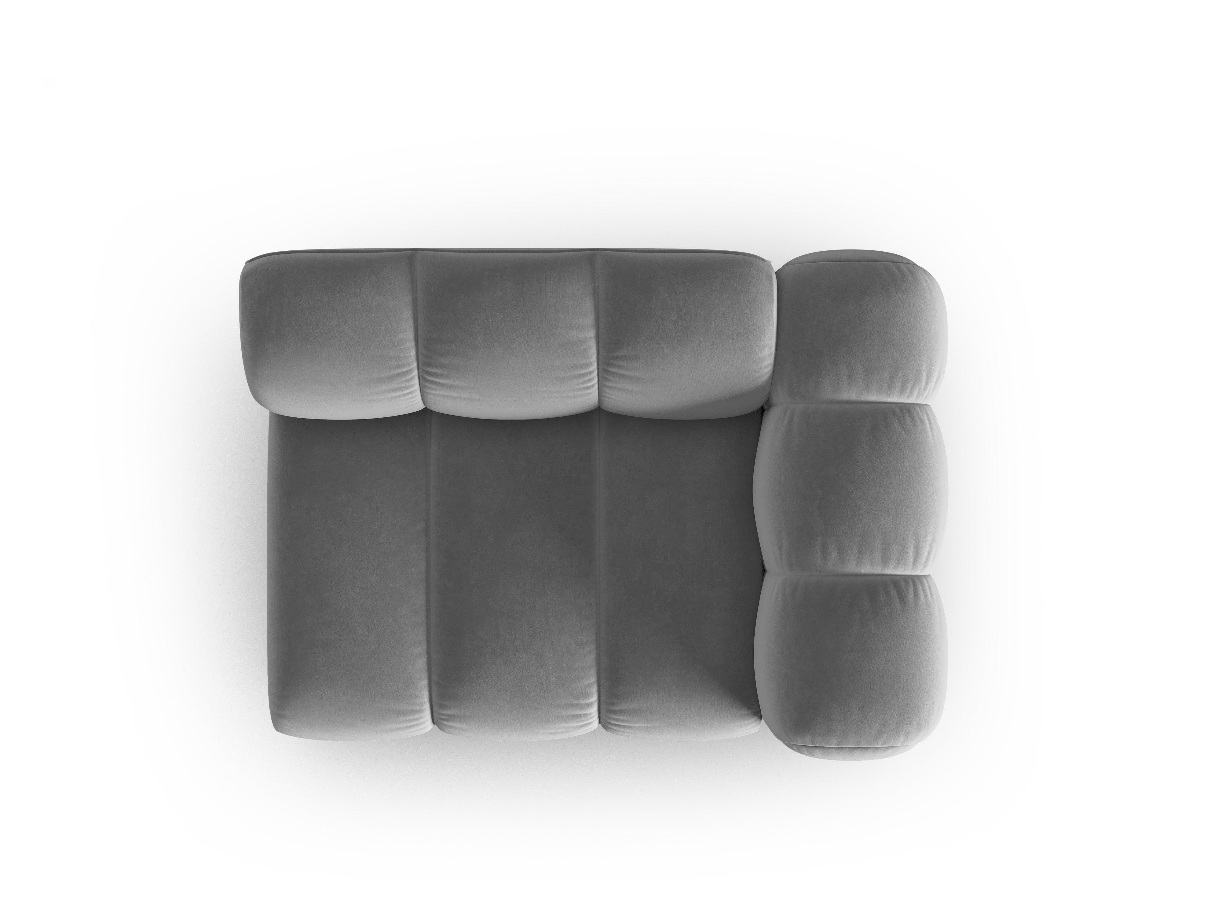 Sofa modułowa aksamitna prawostronna SKYLER szary - element końcowy Interieurs 86 Eye on Design